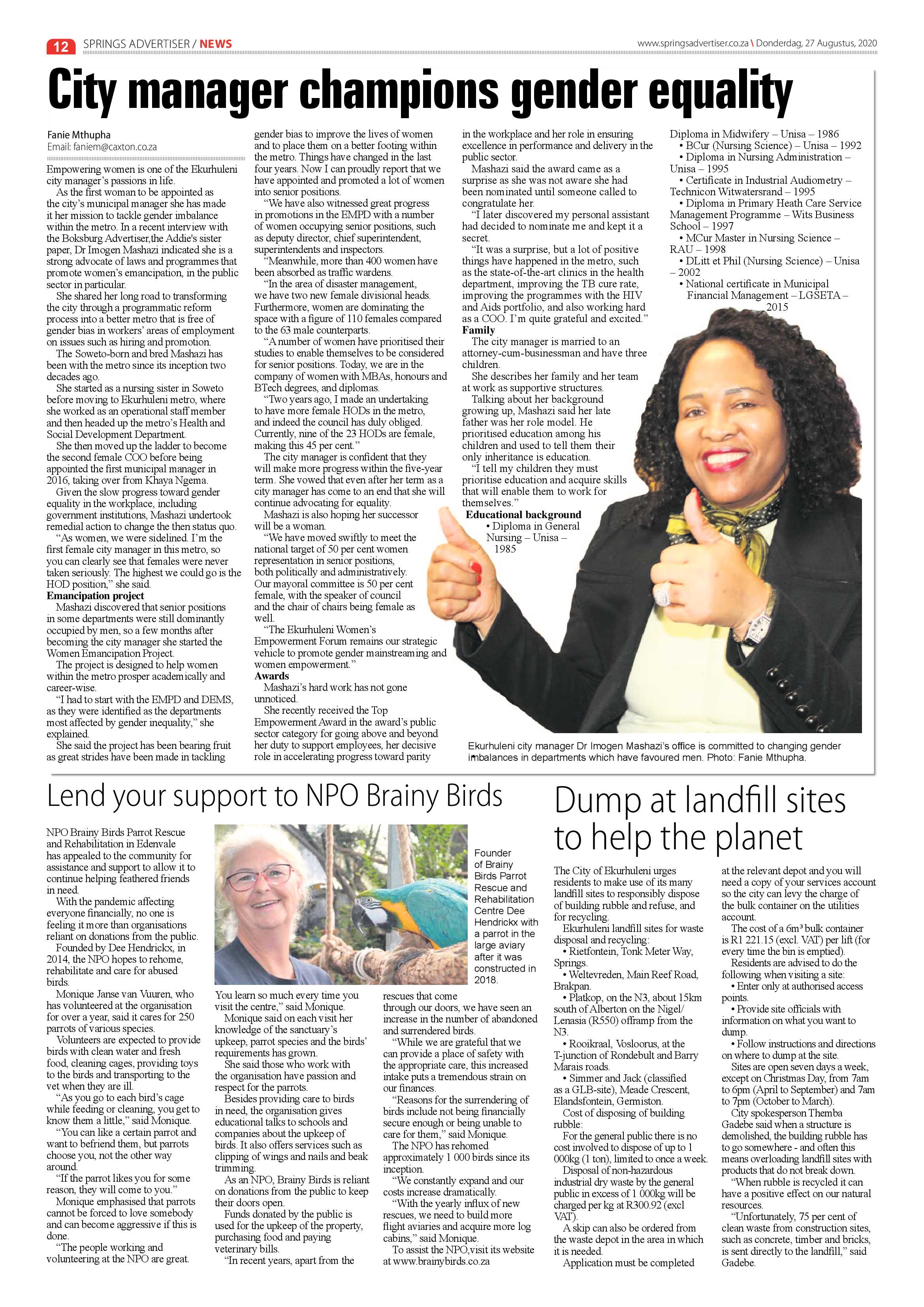 Springs Advertiser 27 August 2020 page 12