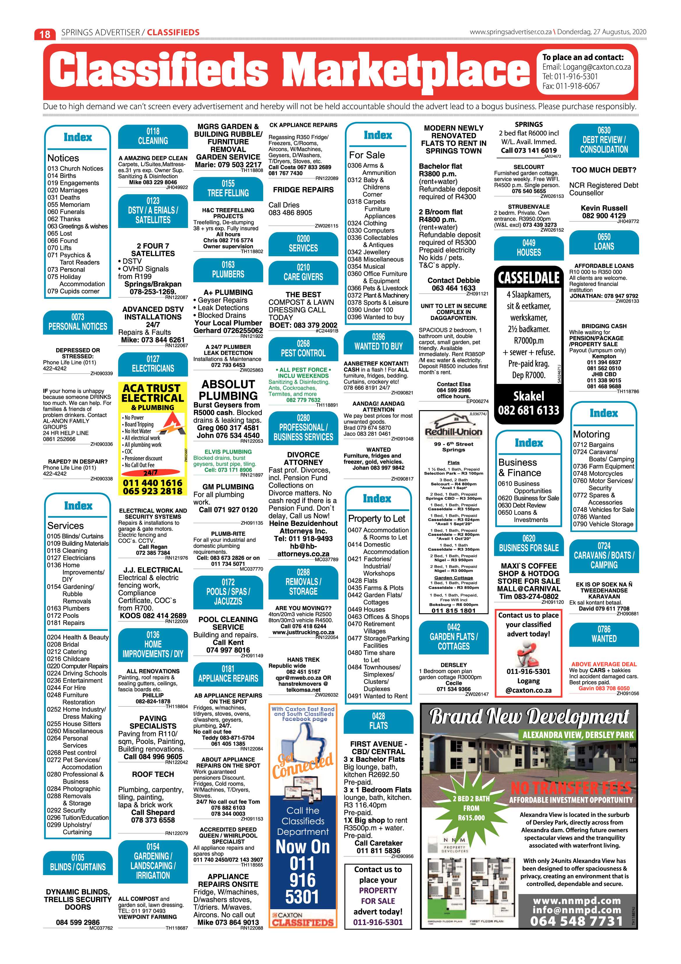 Springs Advertiser 27 August 2020 page 18