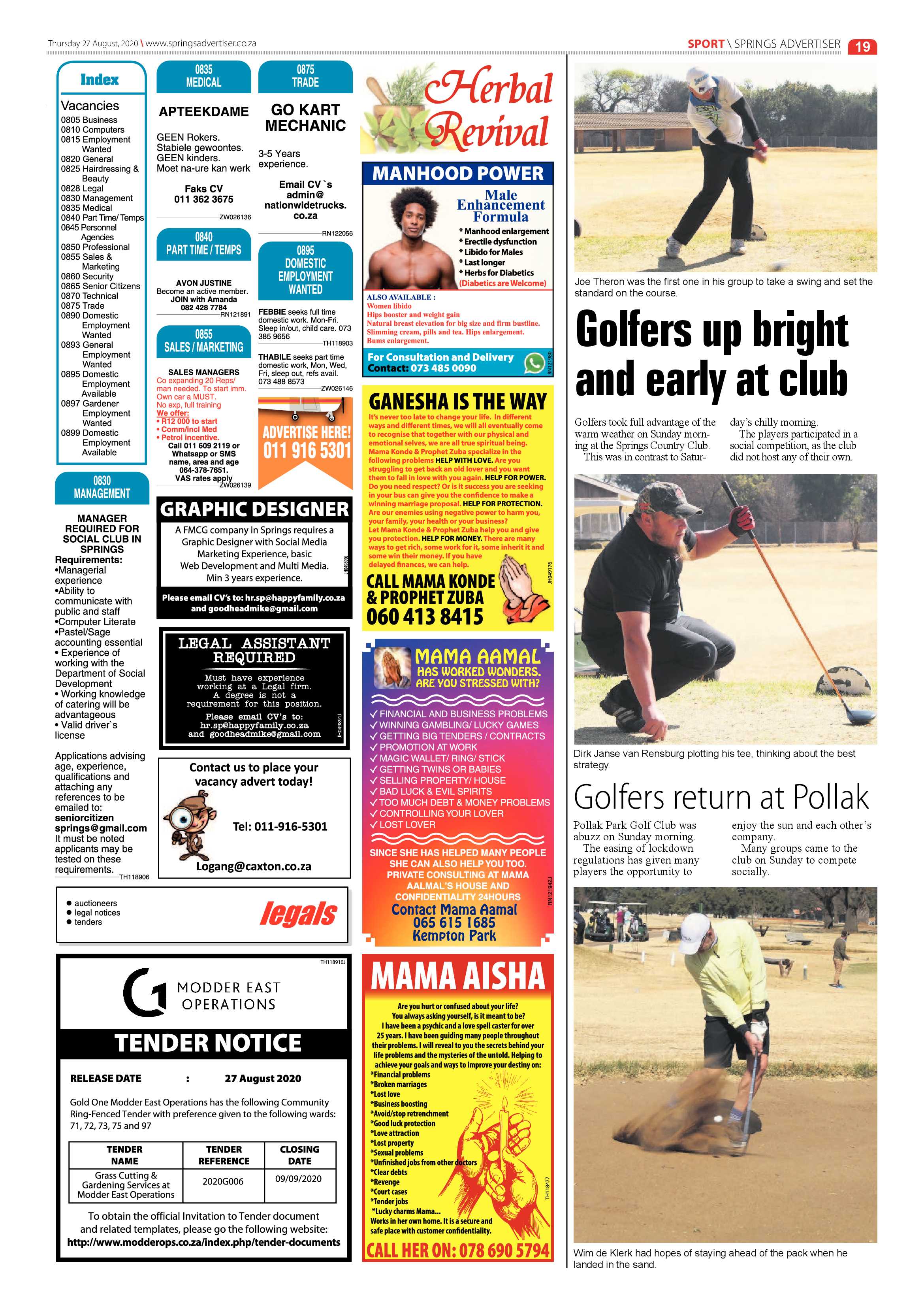 Springs Advertiser 27 August 2020 page 19