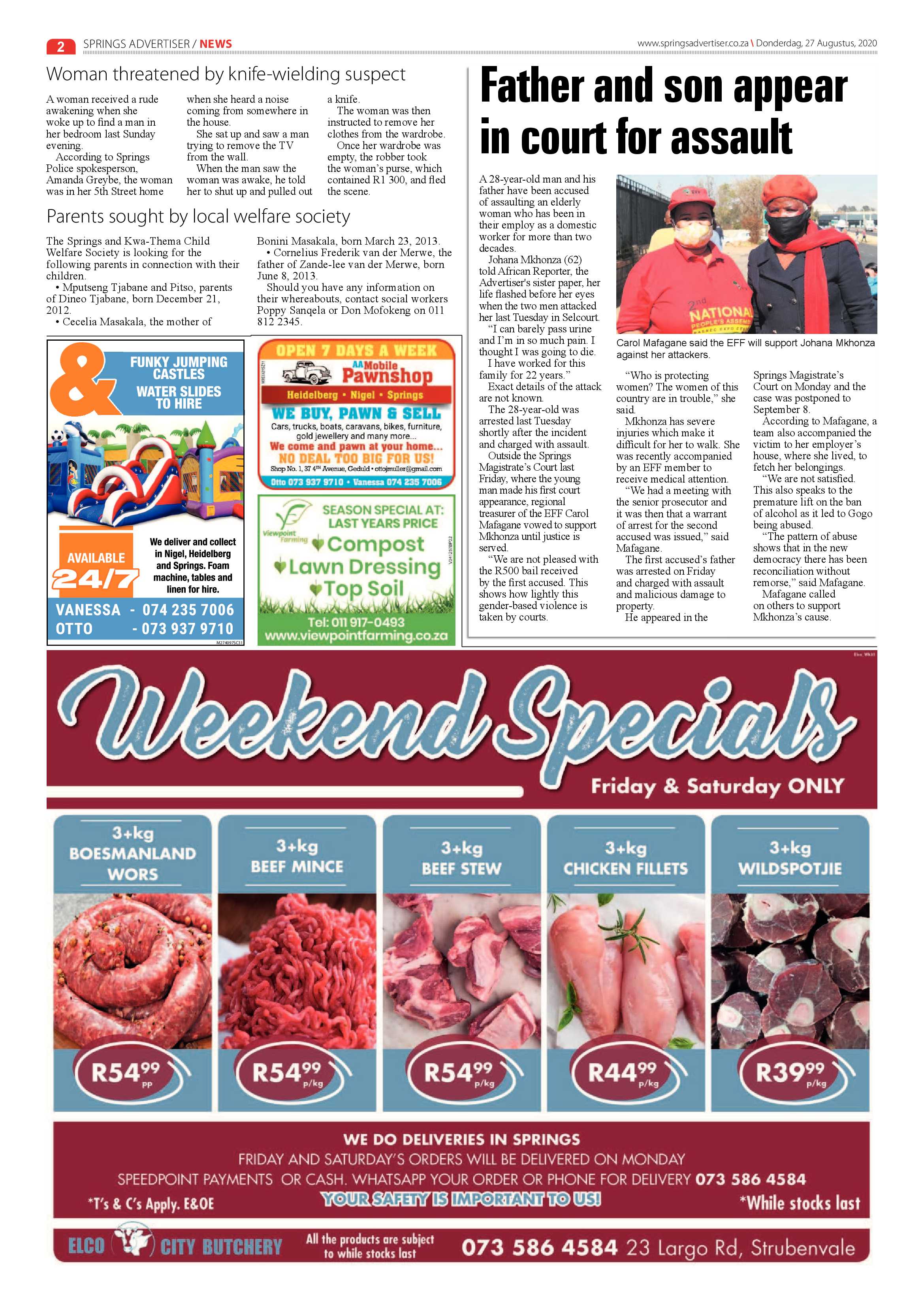 Springs Advertiser 27 August 2020 page 2