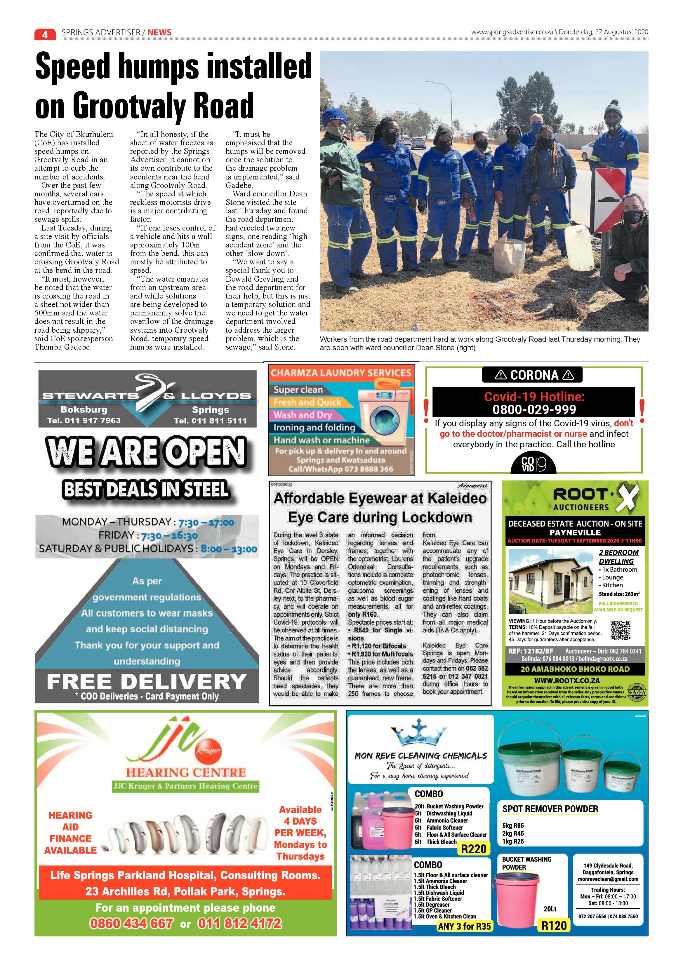 Springs Advertiser 27 August 2020 page 4