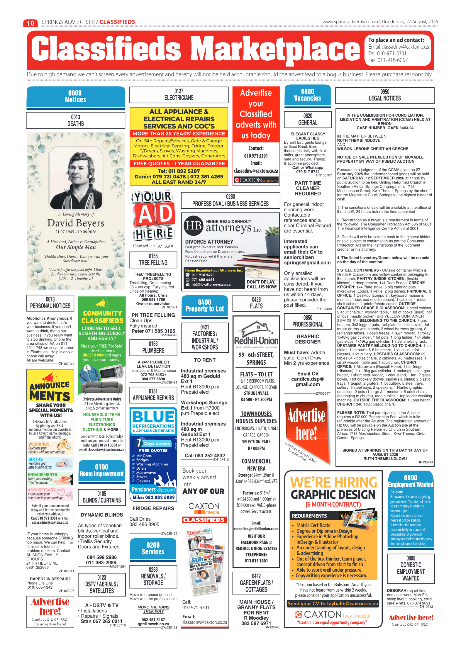 Springs Advertiser 27 August 2026 page 10