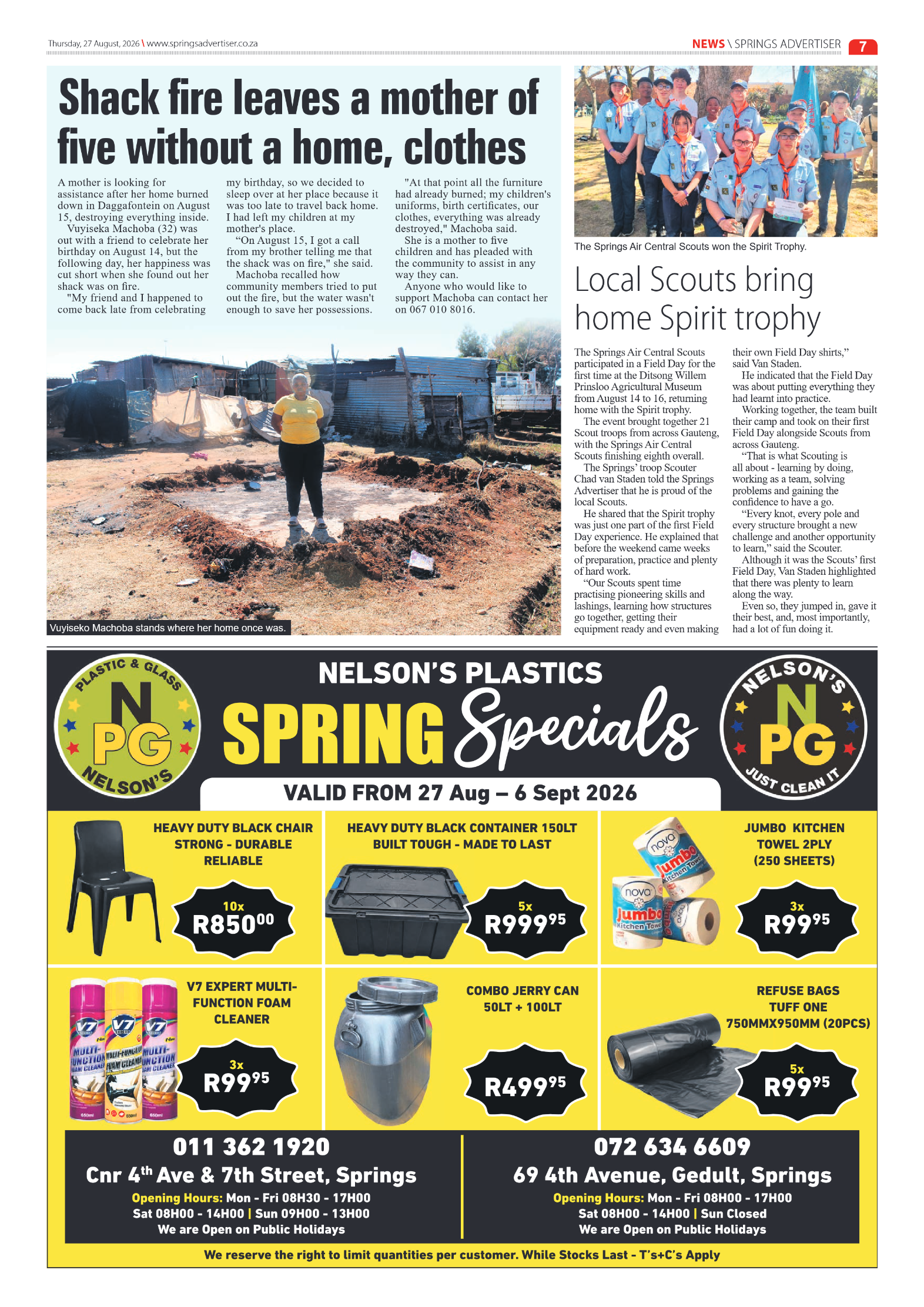 Springs Advertiser 27 August 2026 page 7