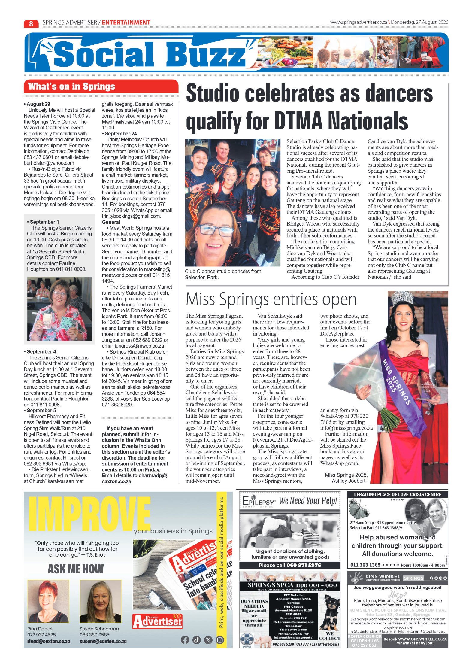 Springs Advertiser 27 August 2026 page 8