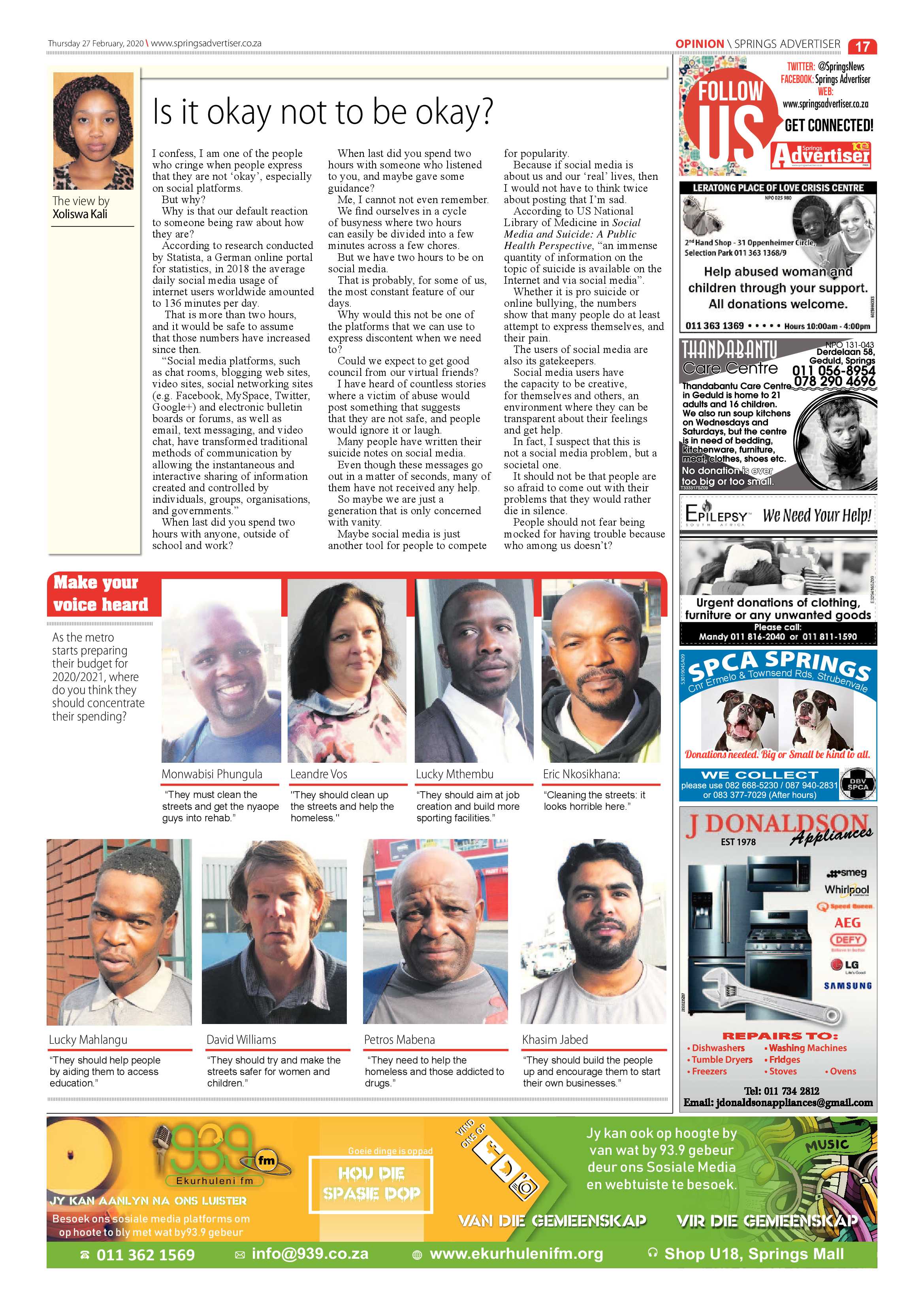 Springs Advertiser 27 February 2020 page 17