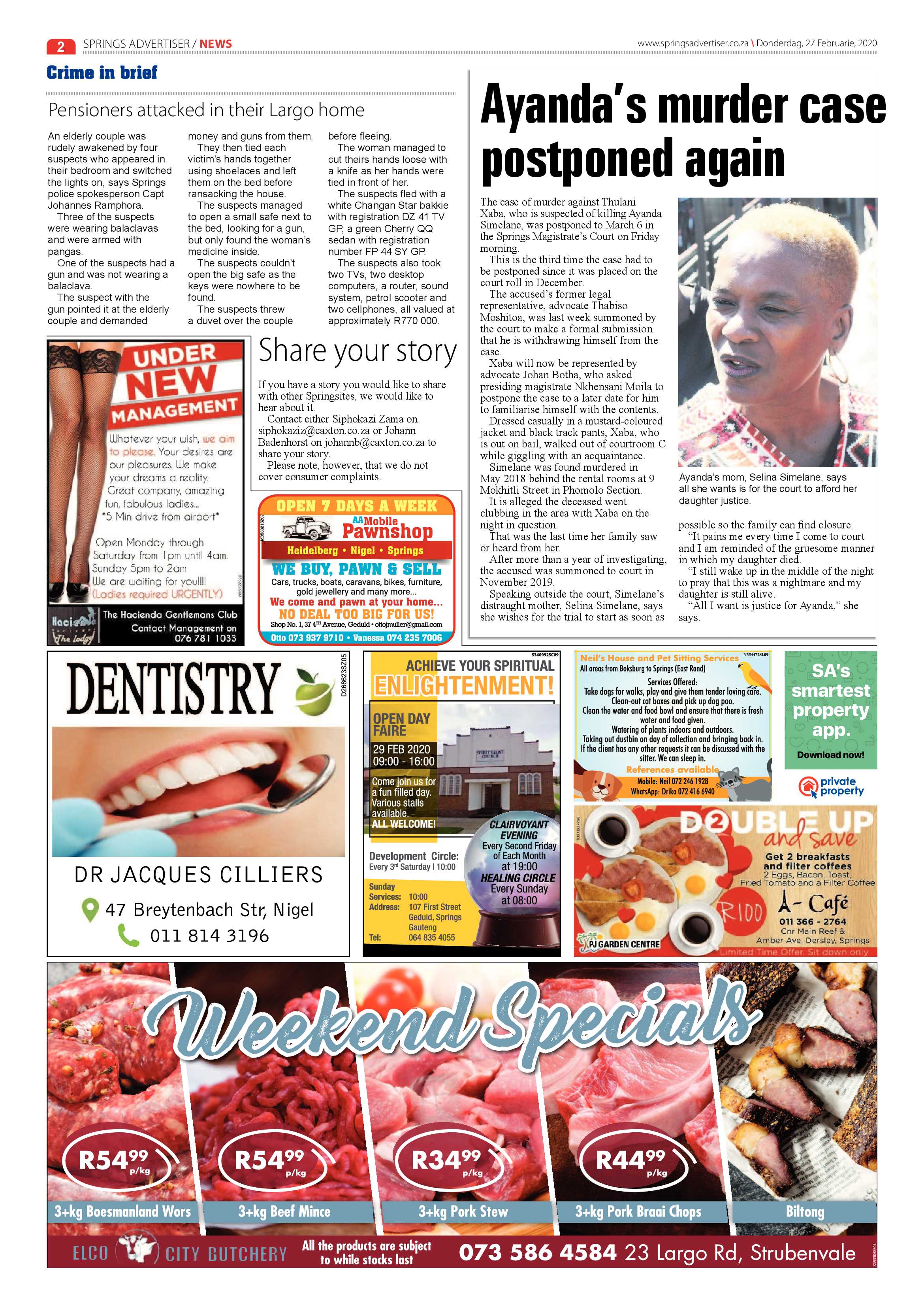 Springs Advertiser 27 February 2020 page 2