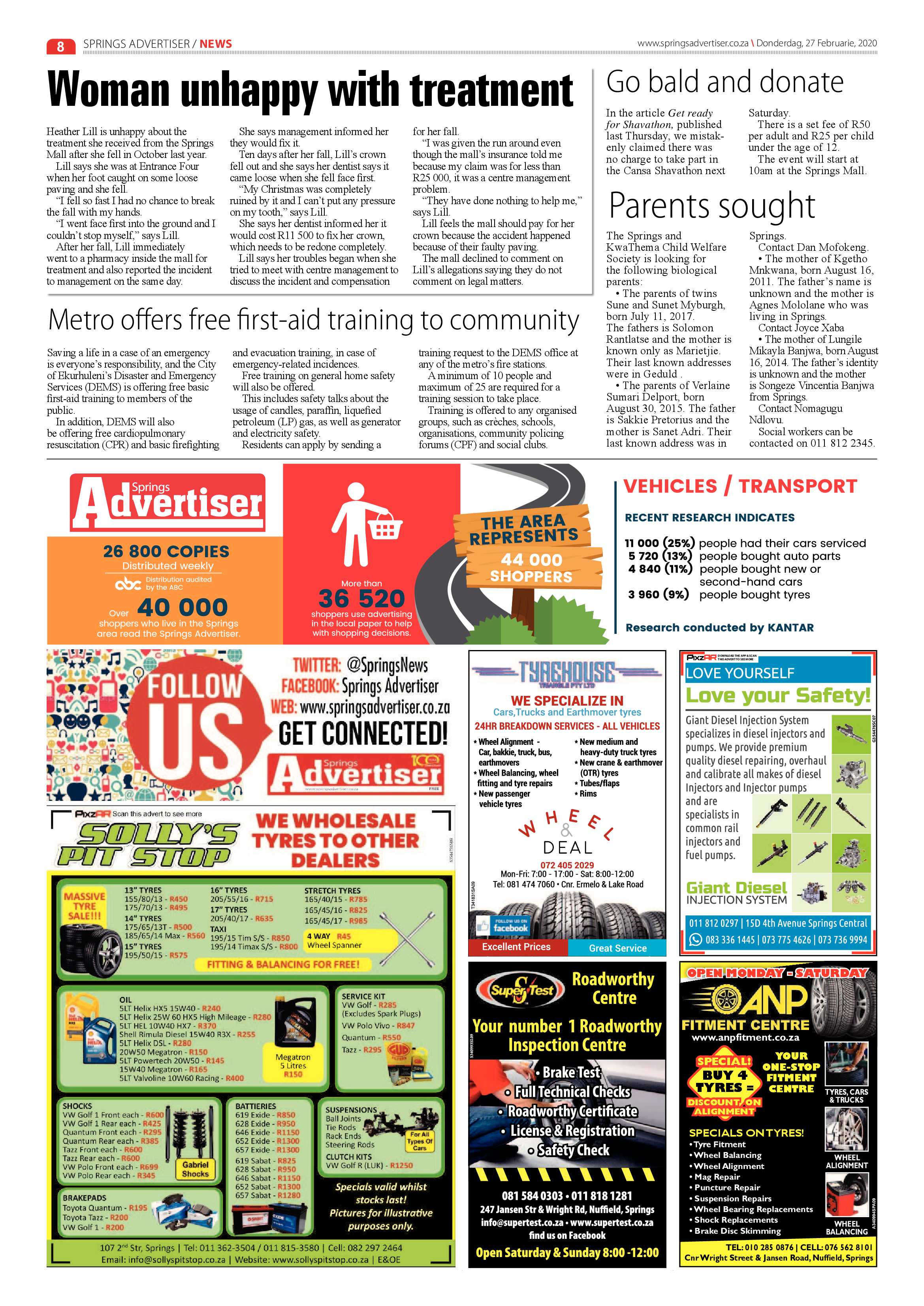 Springs Advertiser 27 February 2020 page 8