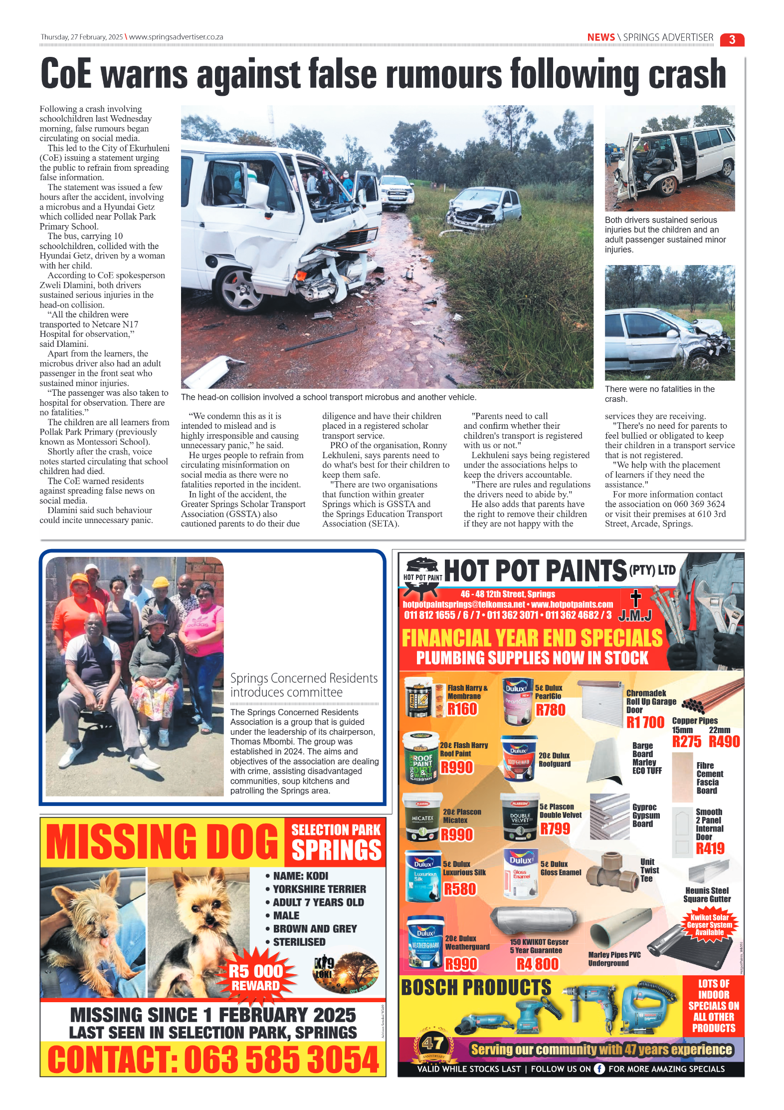 Springs Advertiser 27 February 2025 page 3