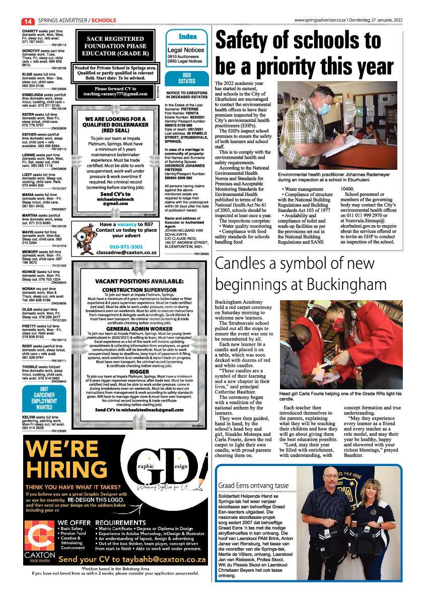 Springs Advertiser 27 January 2022 page 16