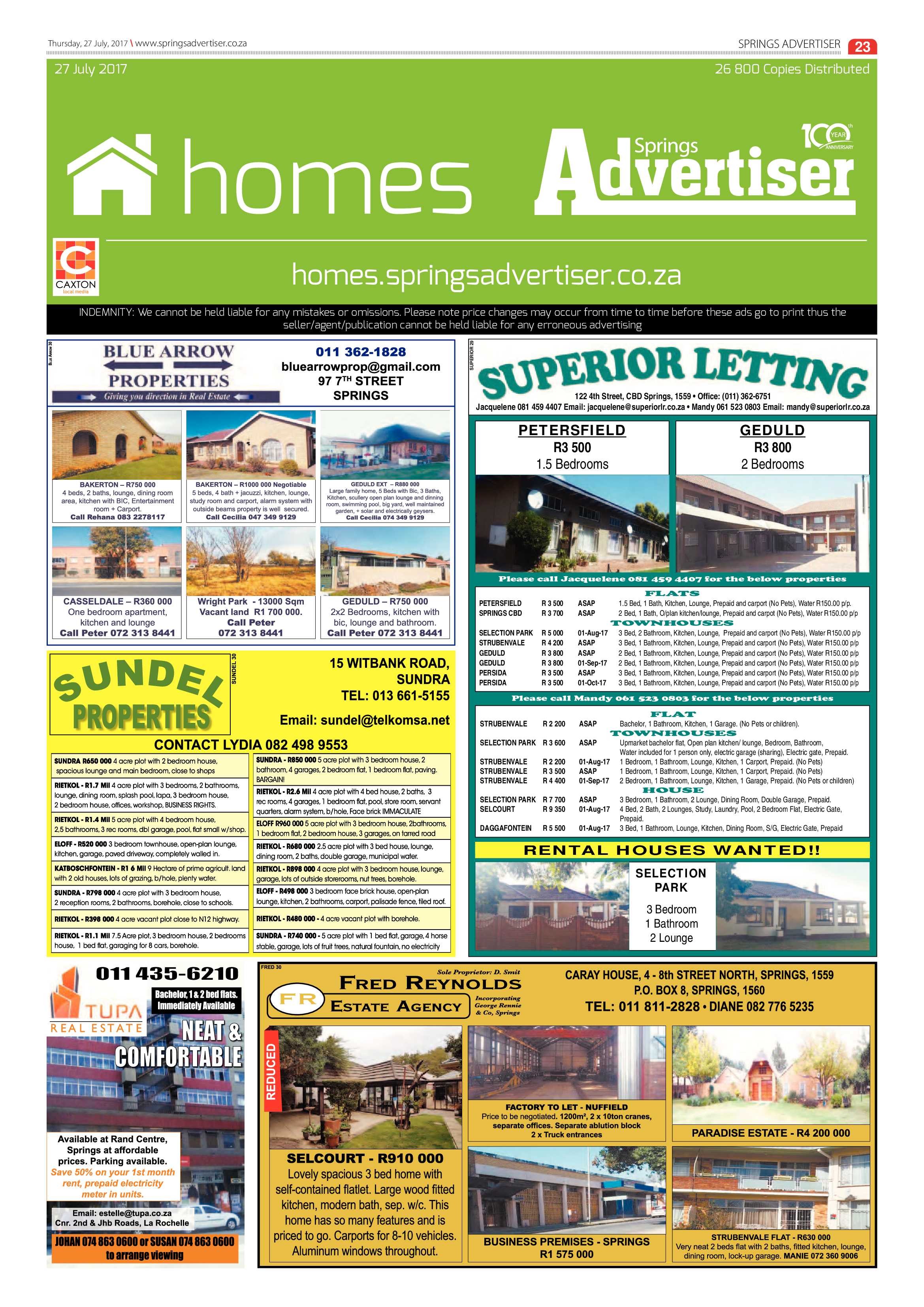 Springs Advertiser 27 July 2017 page 25