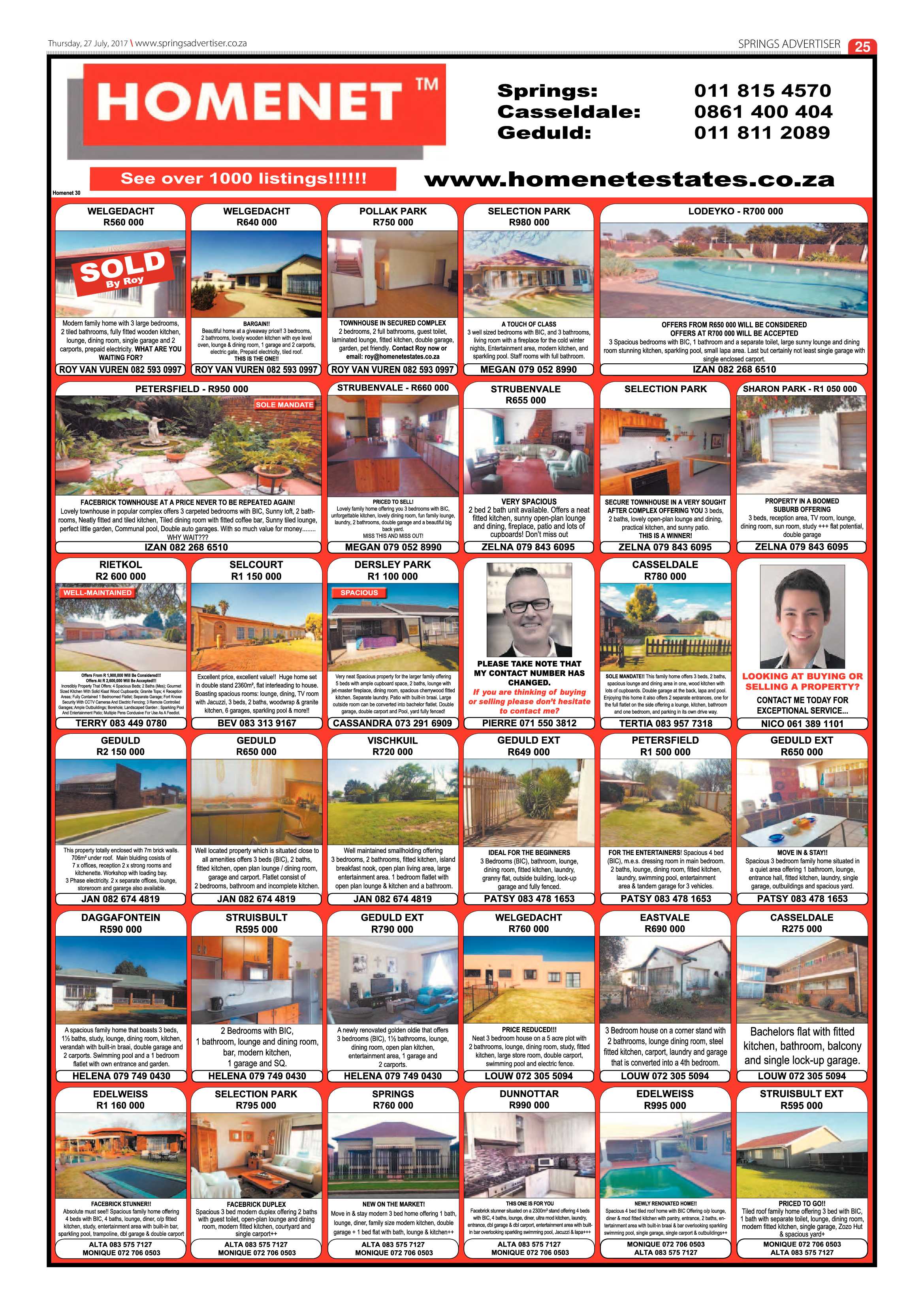 Springs Advertiser 27 July 2017 page 27