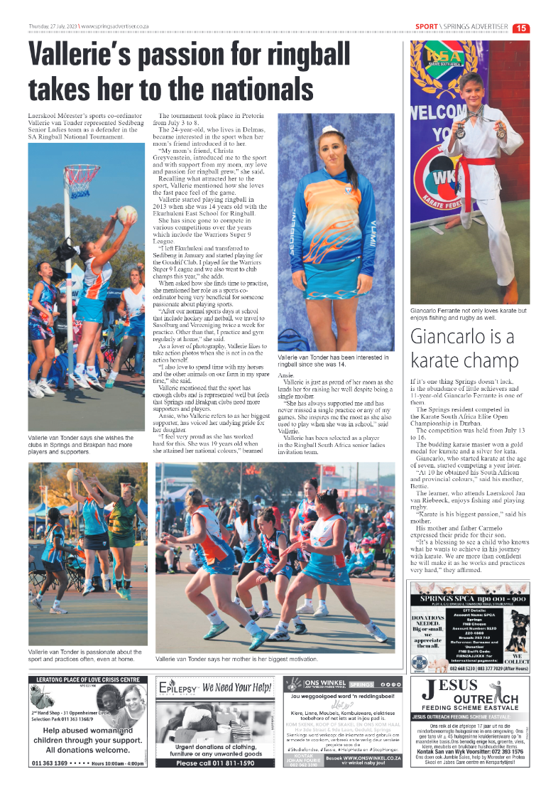 Springs Advertiser 27 July 2023 page 15