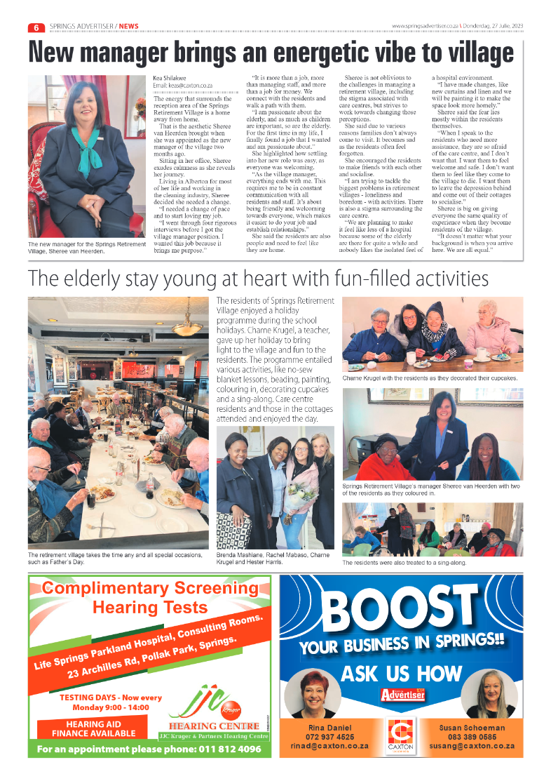 Springs Advertiser 27 July 2023 page 6