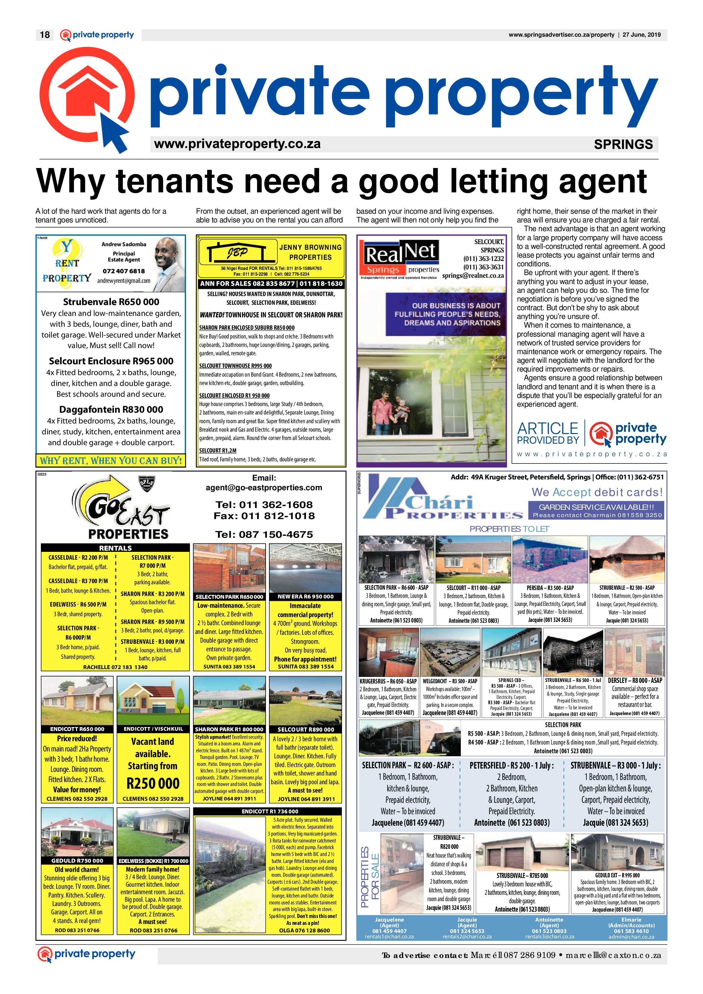 Springs Advertiser 27 June 2019 page 18
