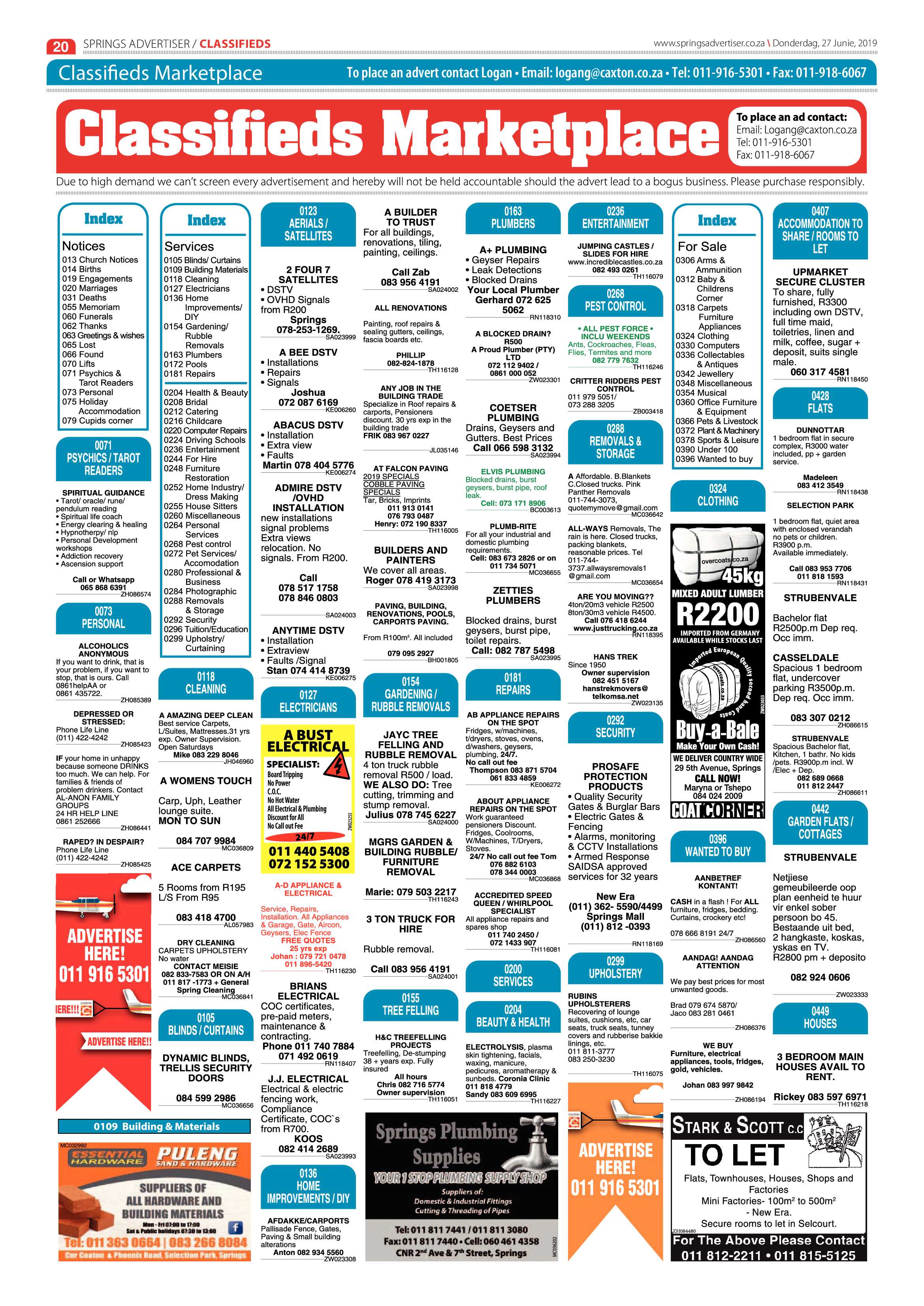 Springs Advertiser 27 June 2019 page 20