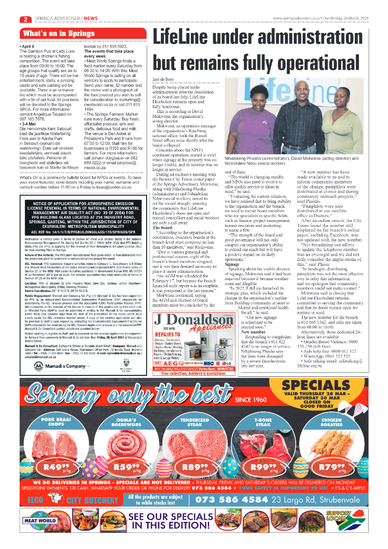 Springs Advertiser 27 March 2024 page 2