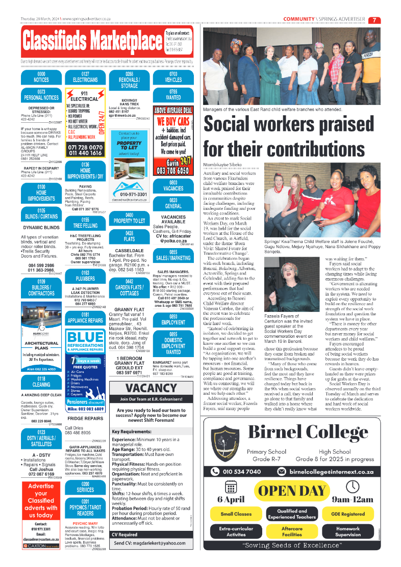 Springs Advertiser 27 March 2024 page 7