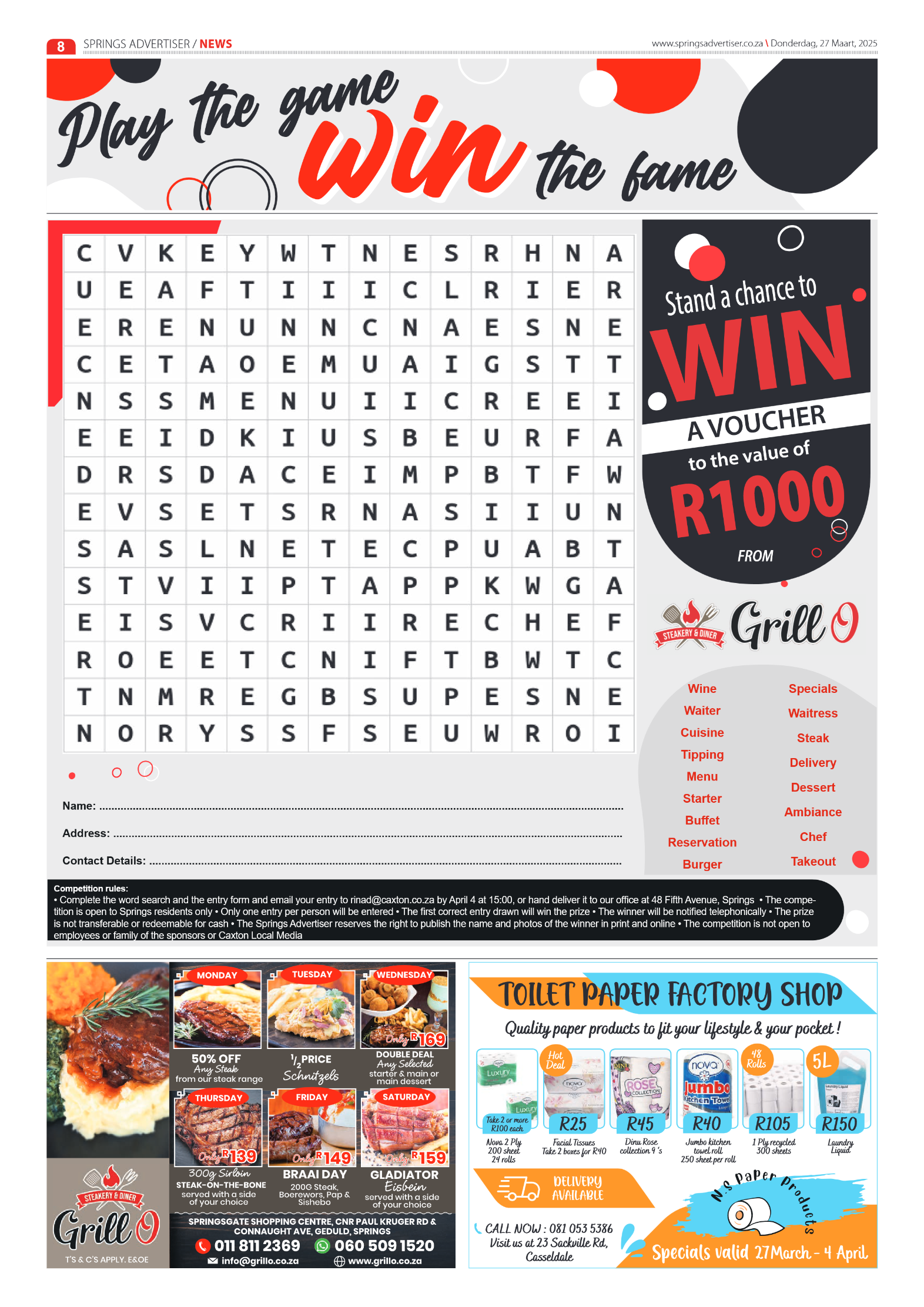 Springs Advertiser 27 March 2025 page 8