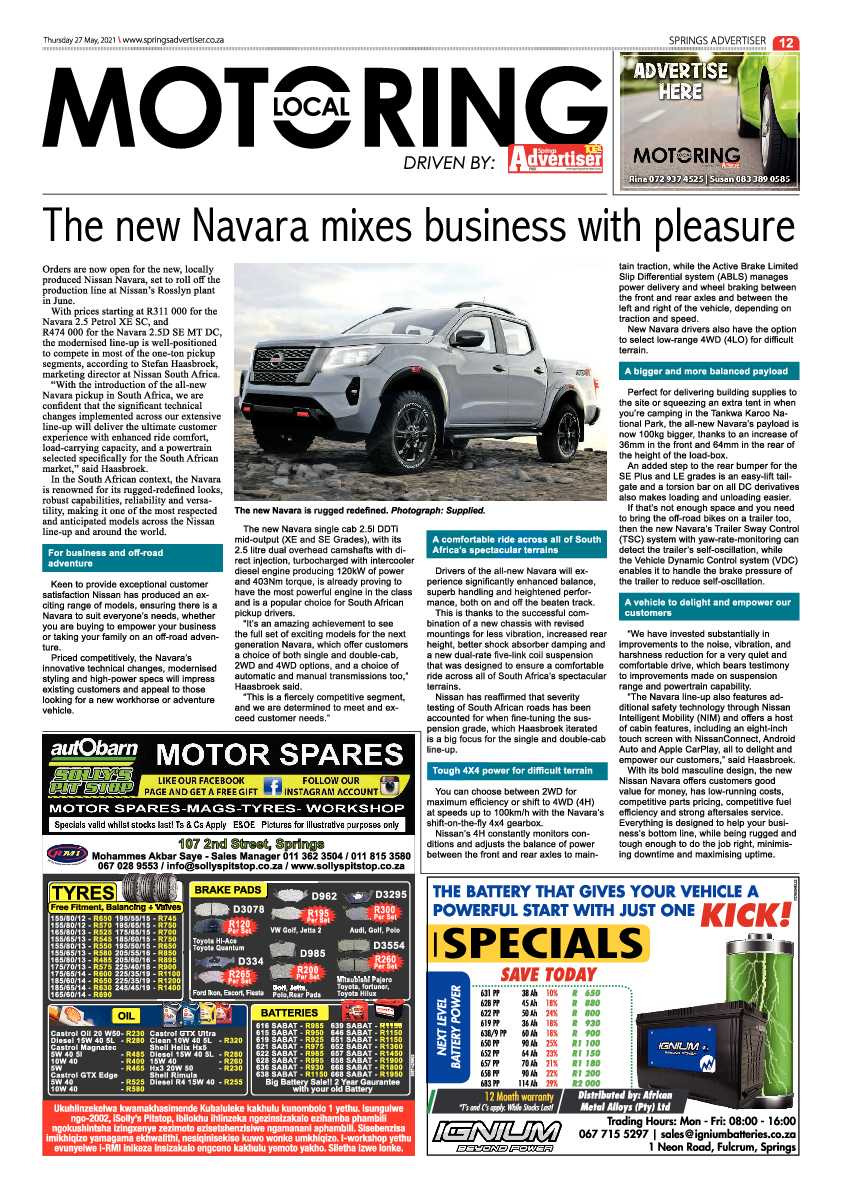 Springs Advertiser 27 May 2021 page 12