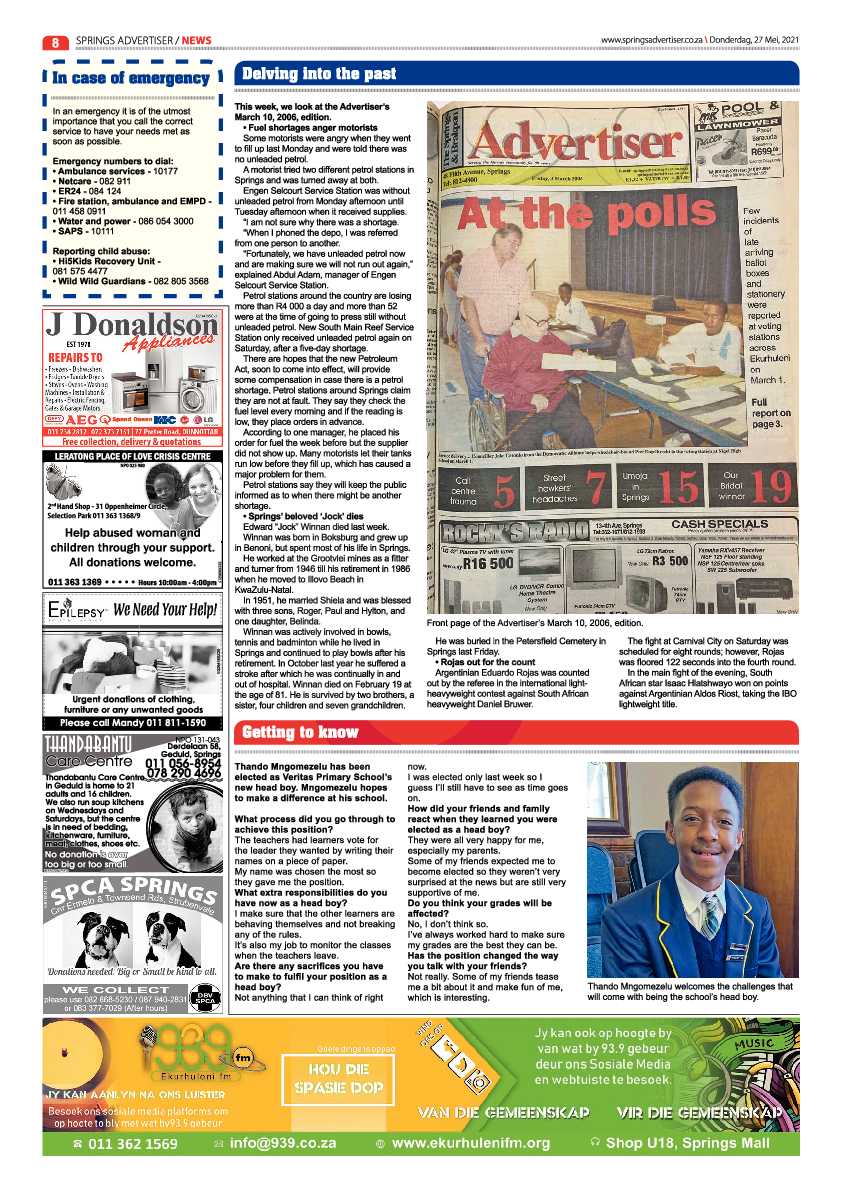 Springs Advertiser 27 May 2021 page 8