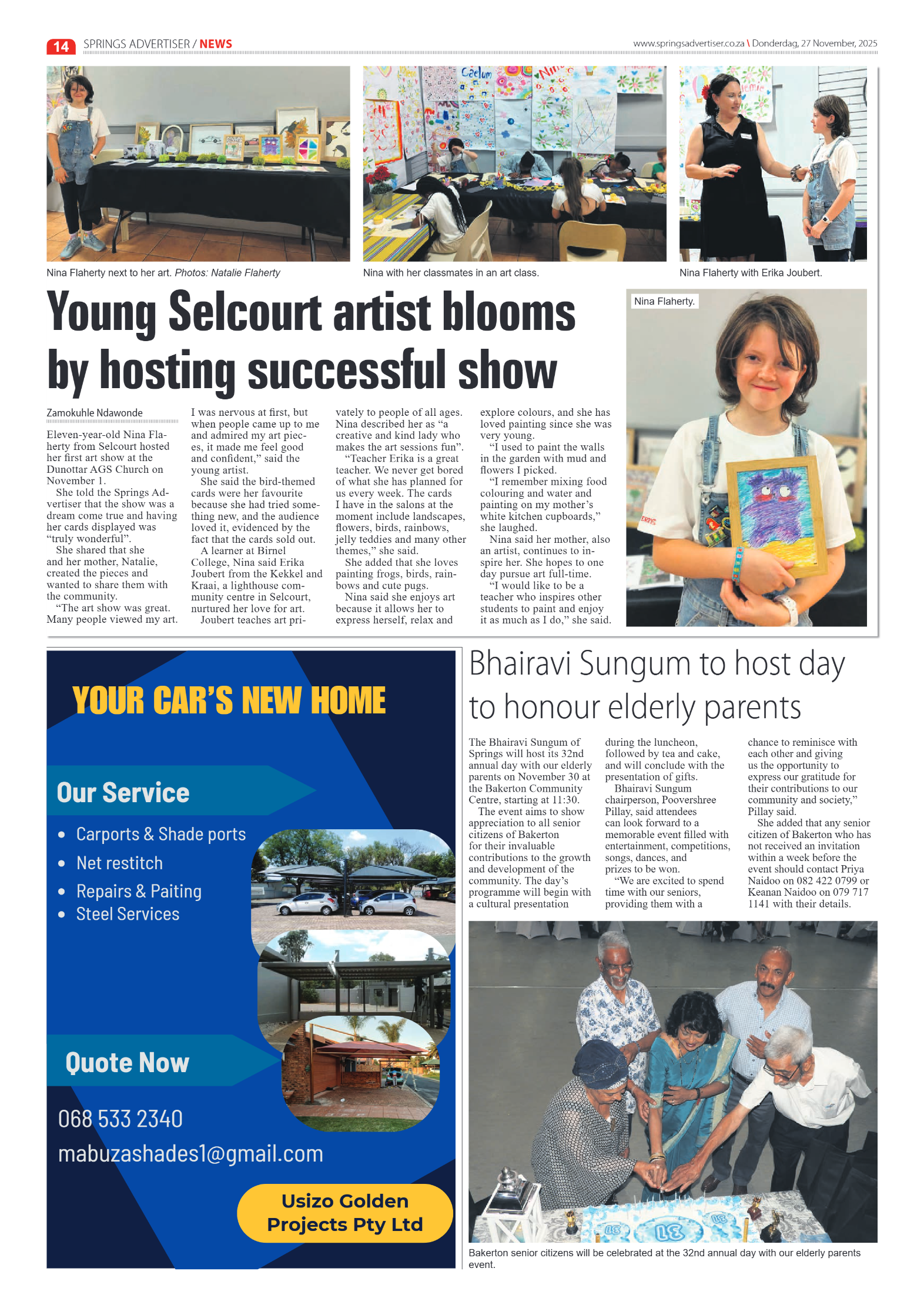 Springs Advertiser 27 November 2025 page 16