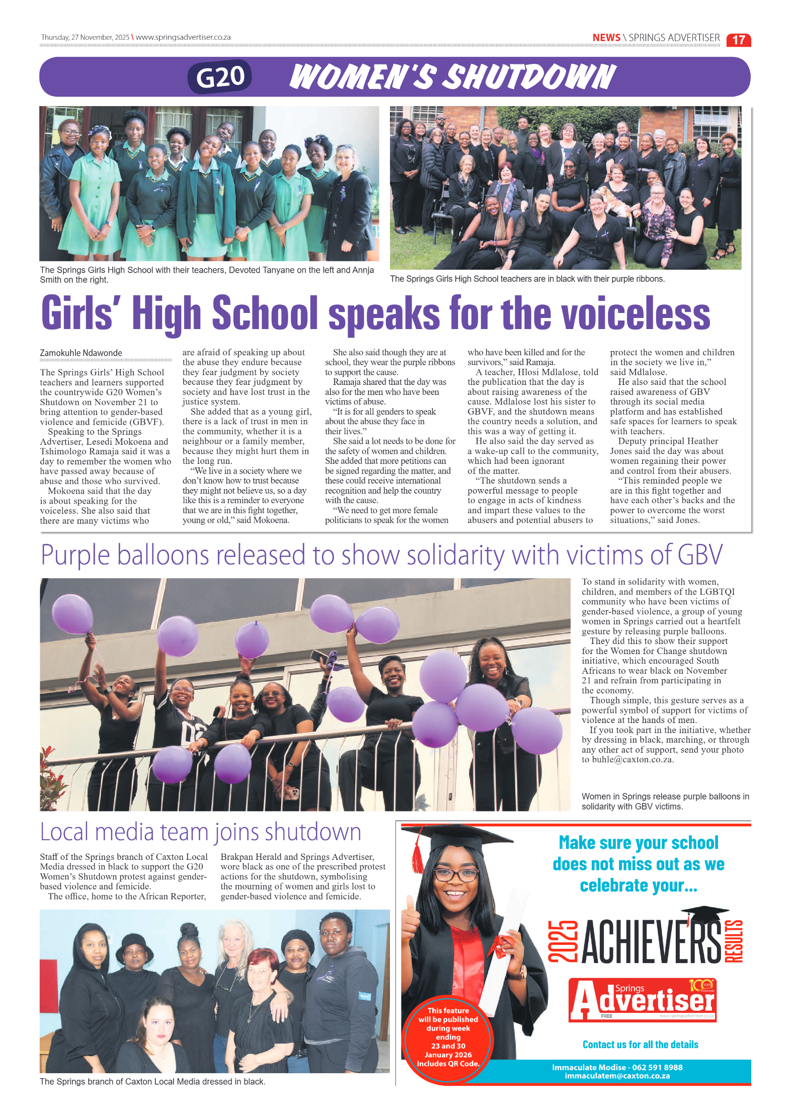 Springs Advertiser 27 November 2025 page 19
