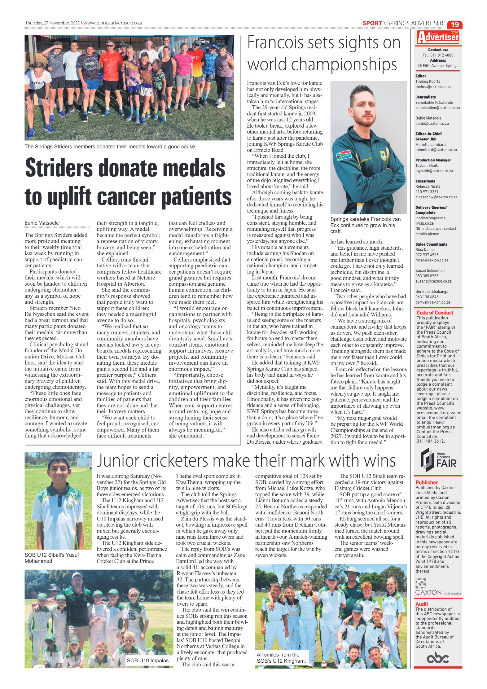 Springs Advertiser 27 November 2025 page 21
