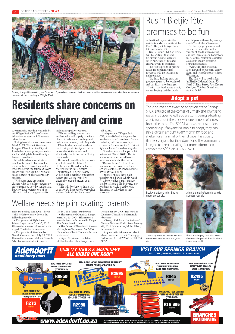 Springs Advertiser 27 October 2022 page 10