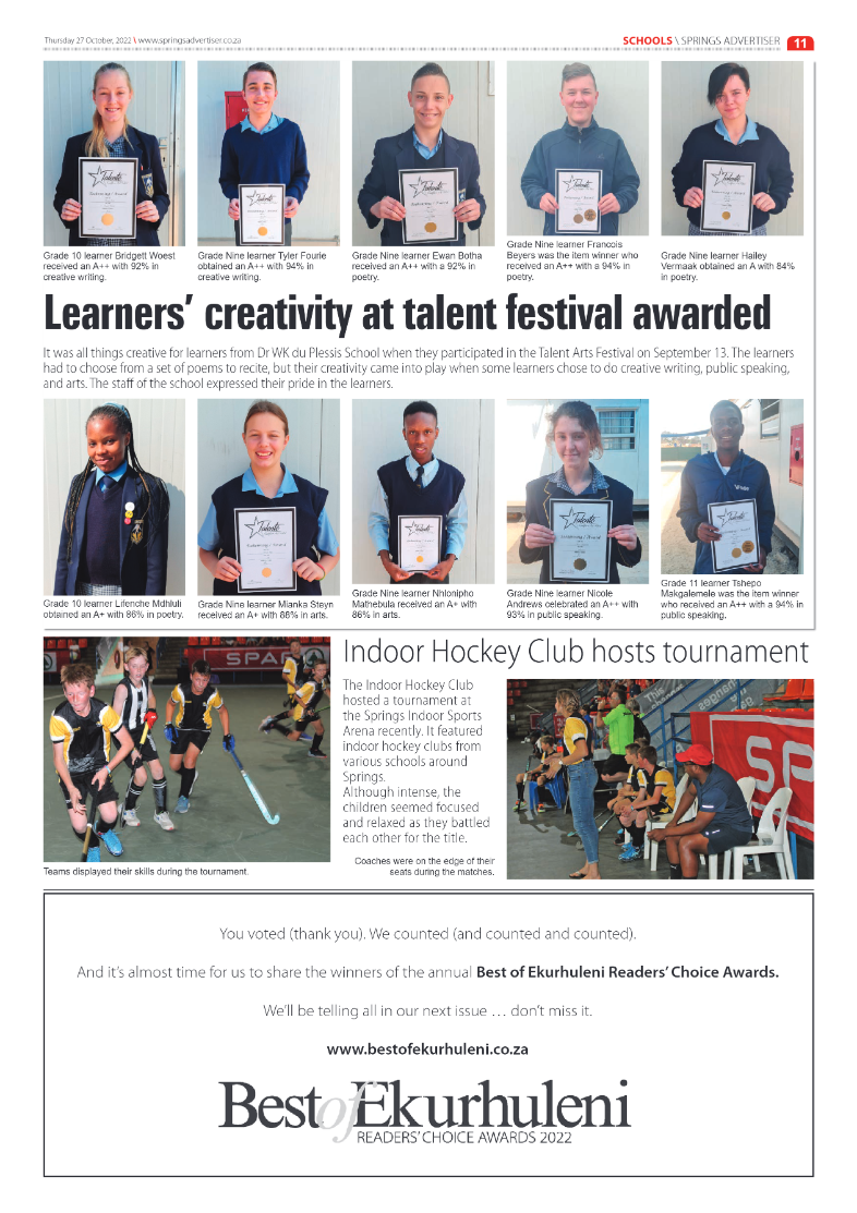 Springs Advertiser 27 October 2022 page 13