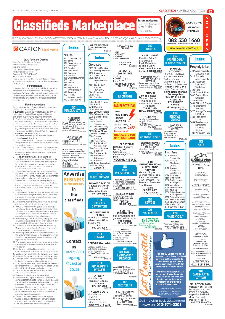 Springs Advertiser 27 October 2022 page 15