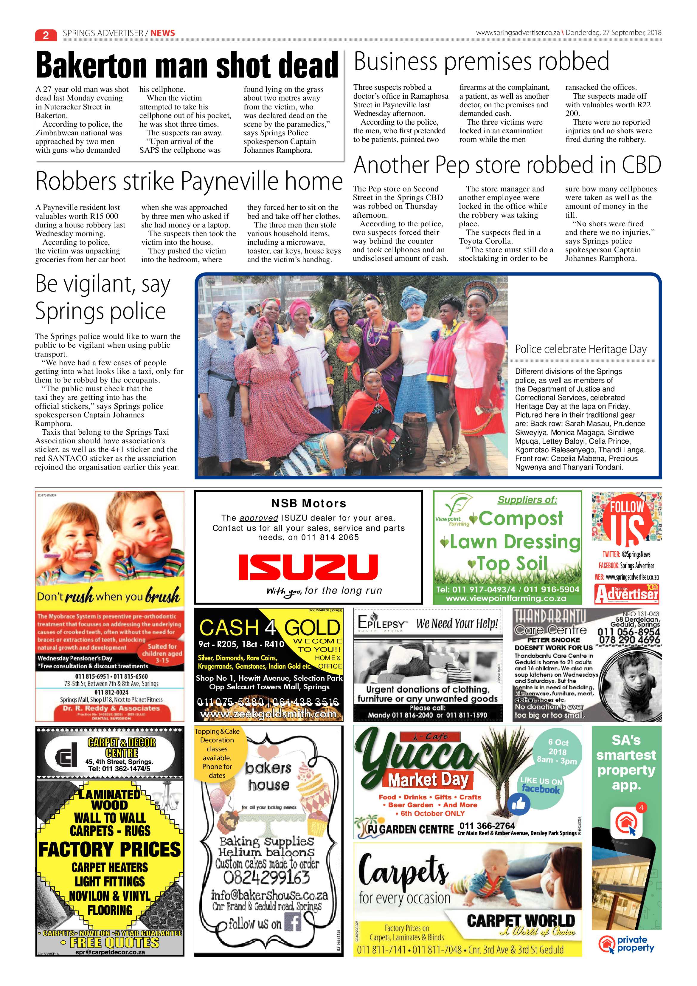 Springs Advertiser 27 September 2018 page 2