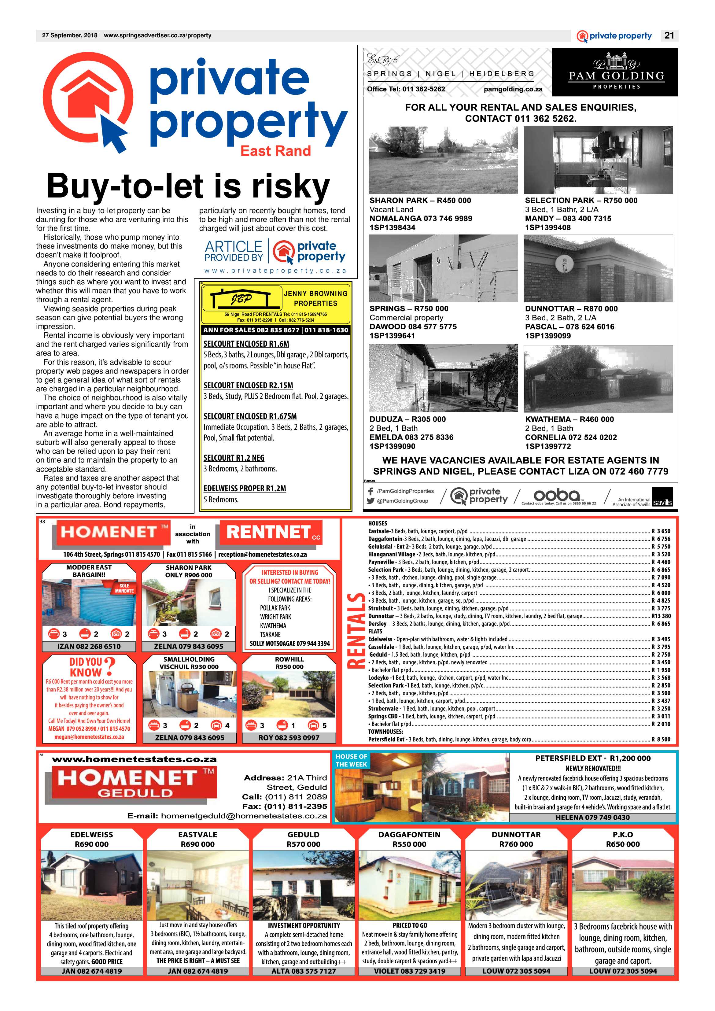 Springs Advertiser 27 September 2018 page 21
