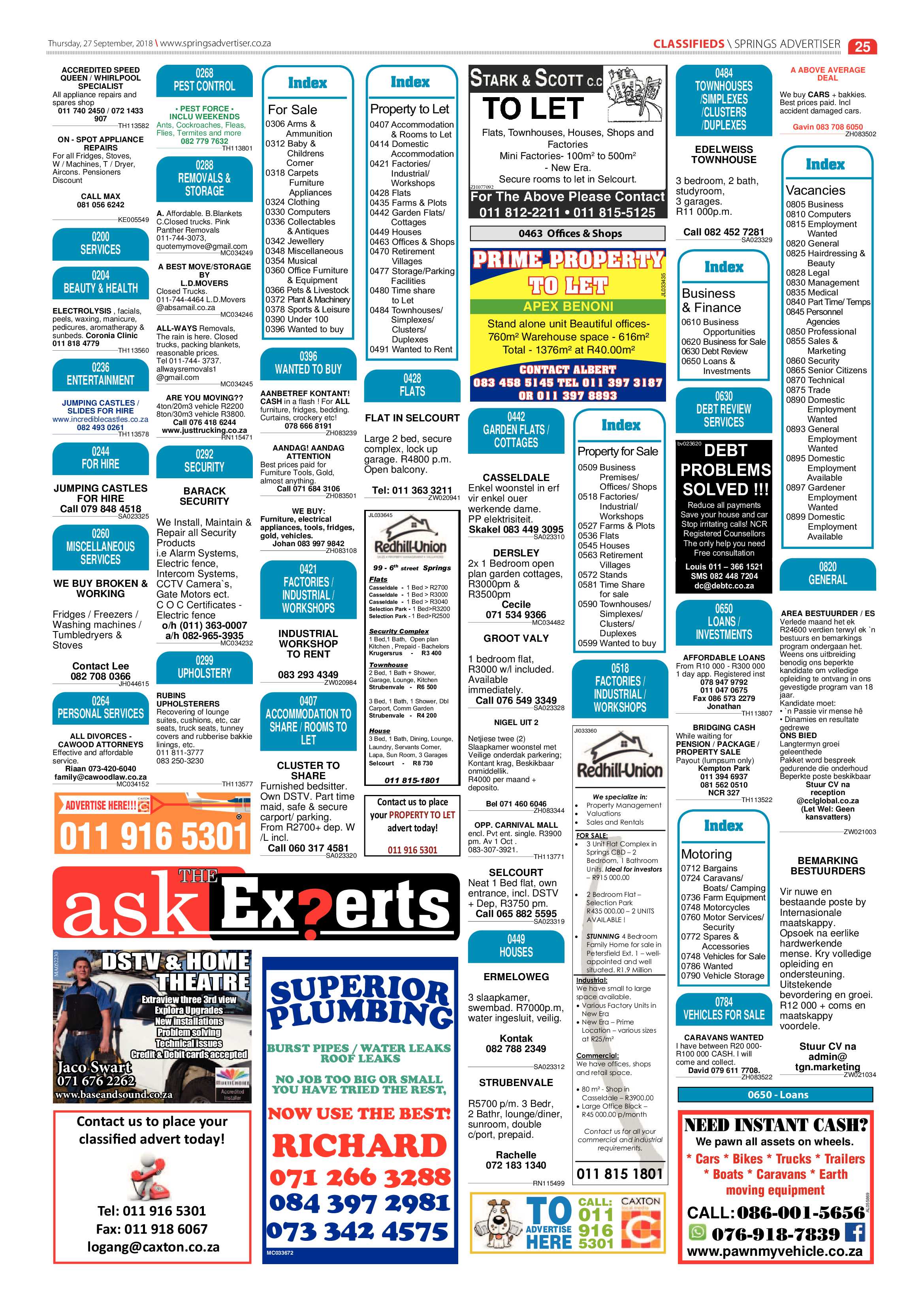 Springs Advertiser 27 September 2018 page 25