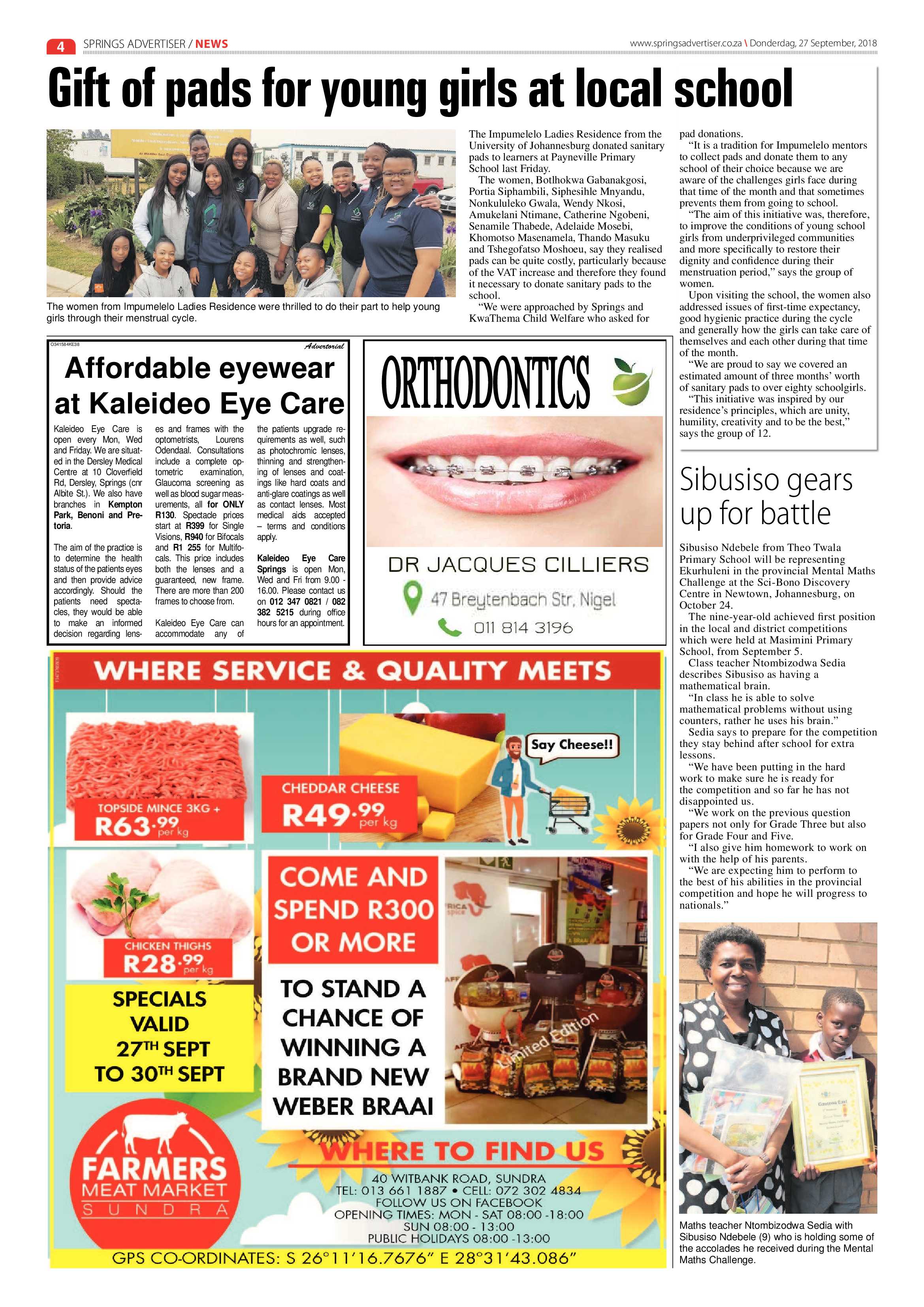Springs Advertiser 27 September 2018 page 4