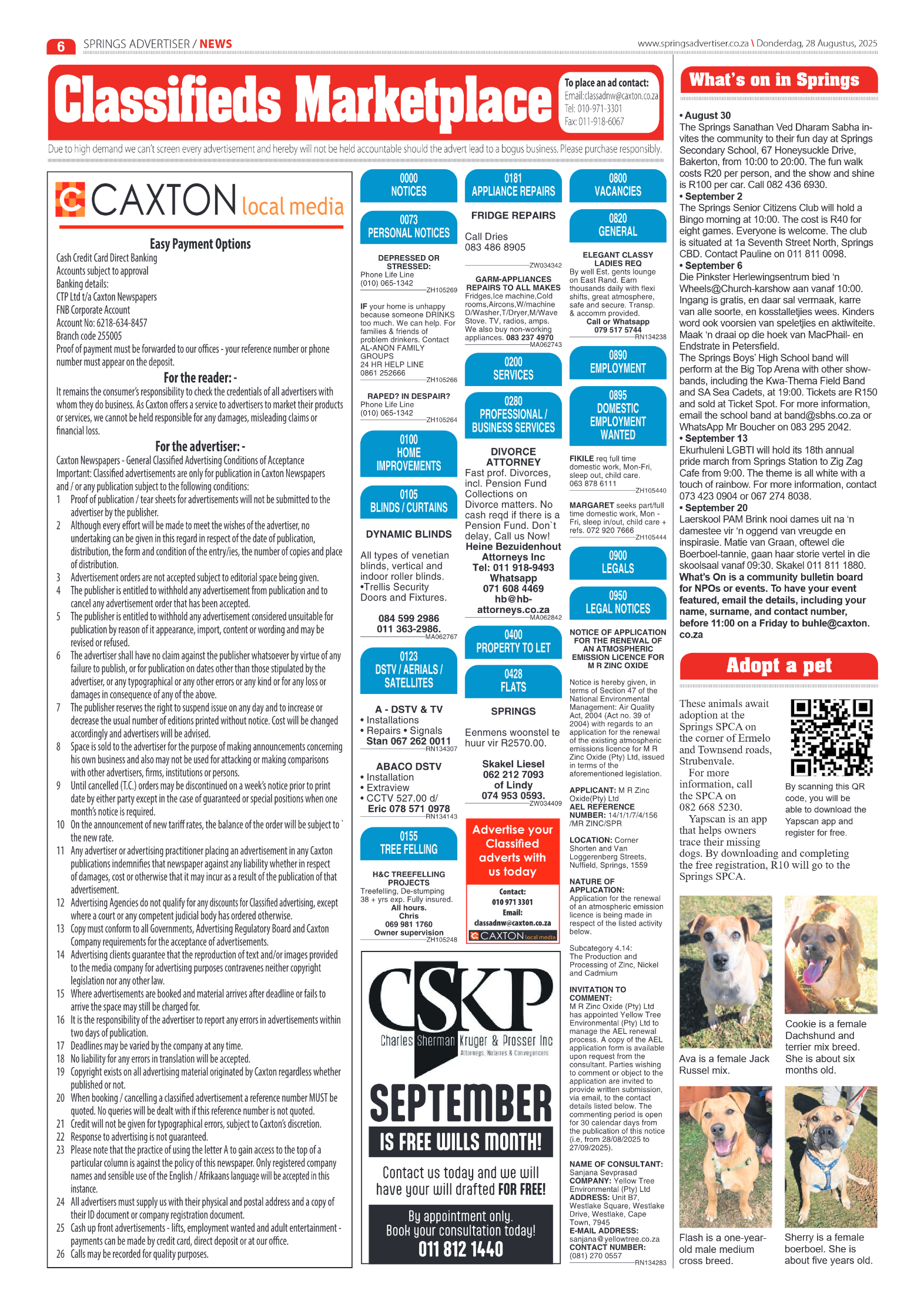 Springs Advertiser 28 August 2025 page 6