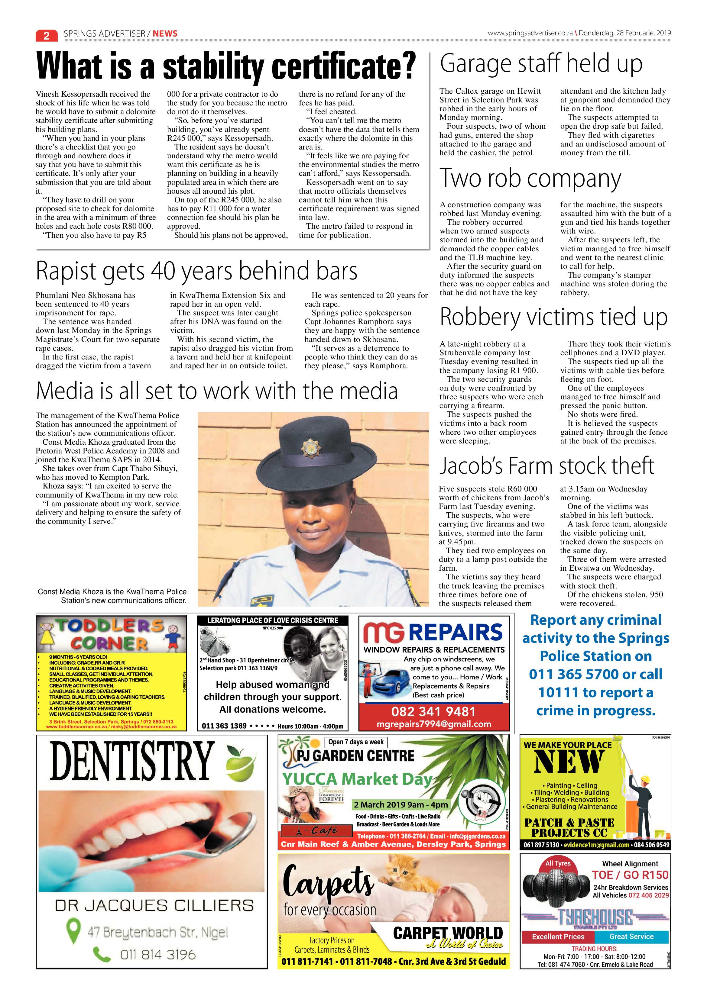 Springs Advertiser 28 February 2019 page 2