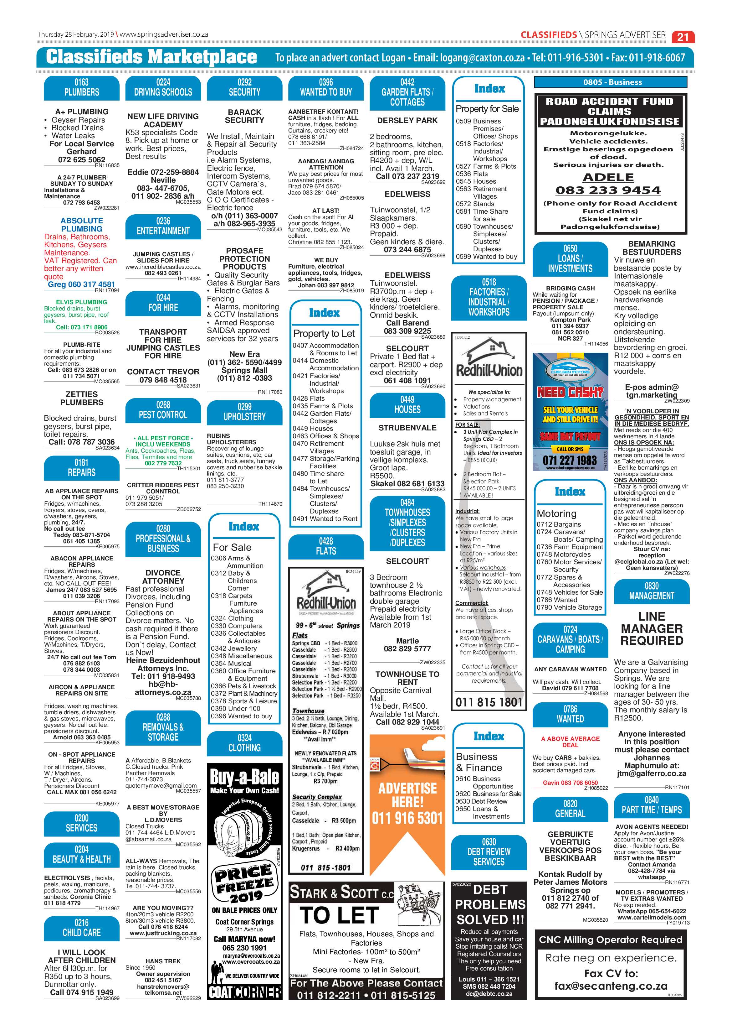 Springs Advertiser 28 February 2019 page 21