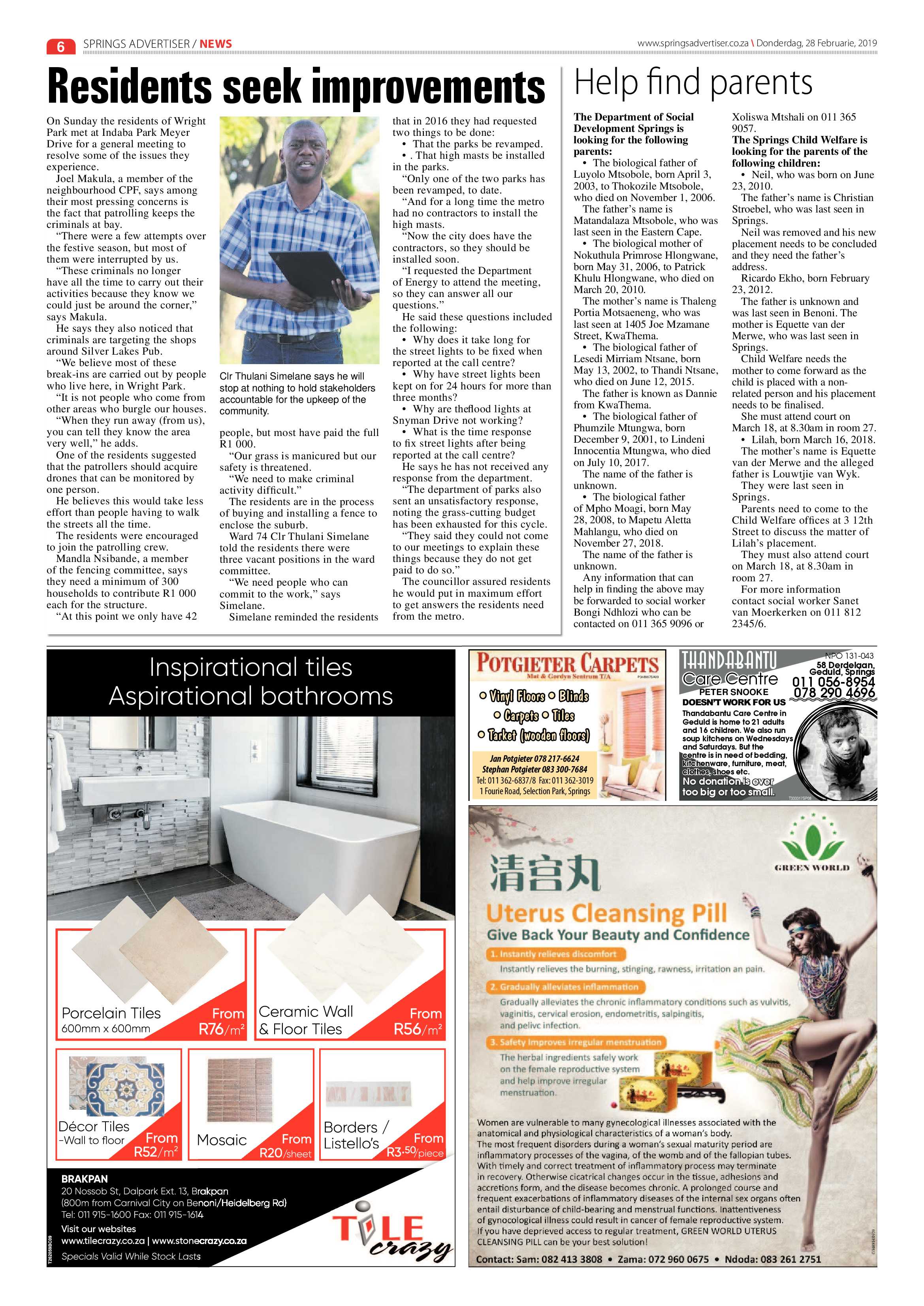 Springs Advertiser 28 February 2019 page 6