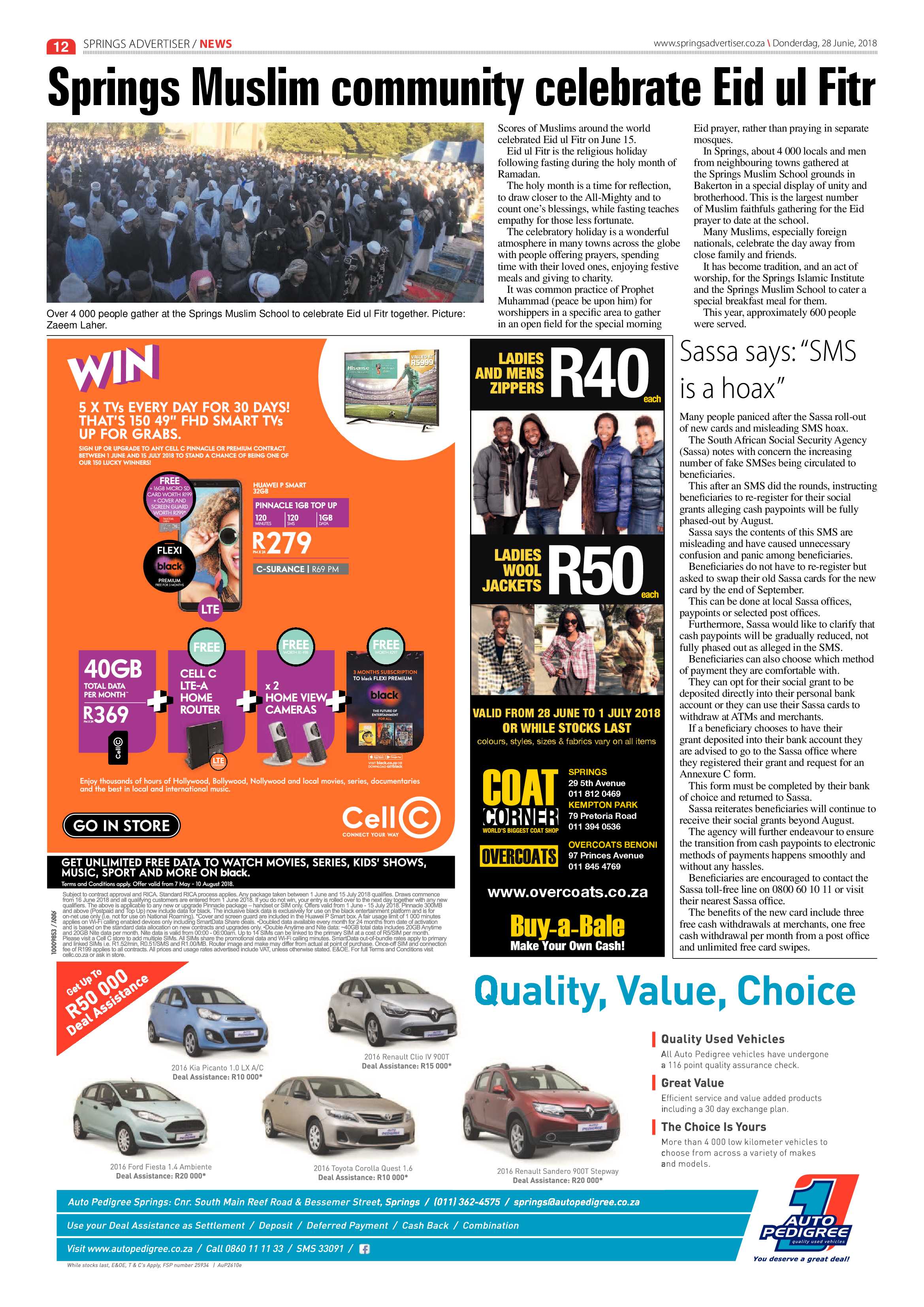 Springs Advertiser 28 June 2018 page 12