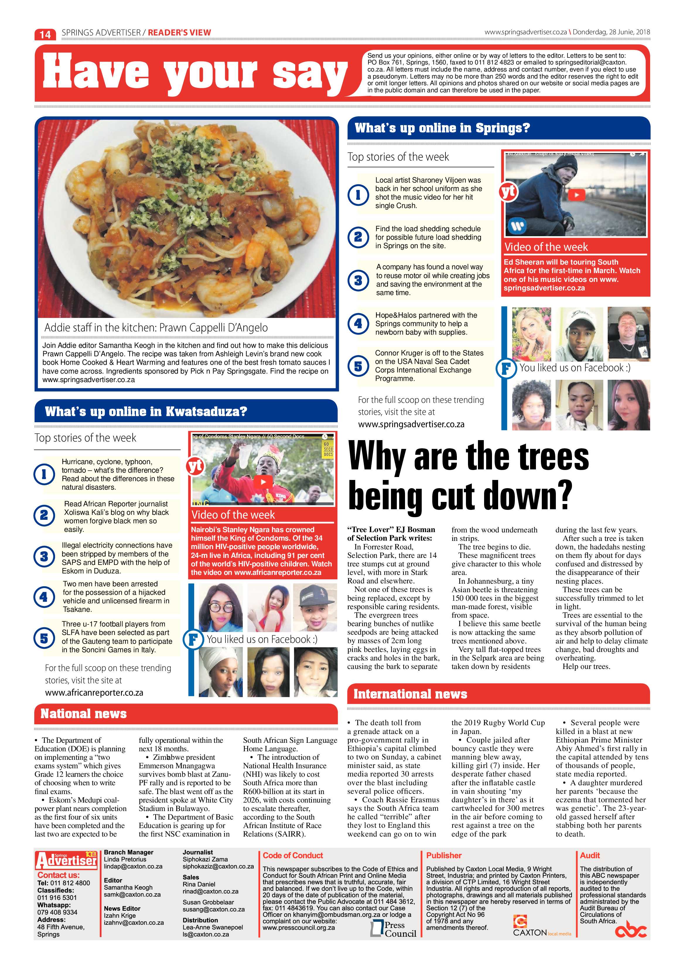 Springs Advertiser 28 June 2018 page 14