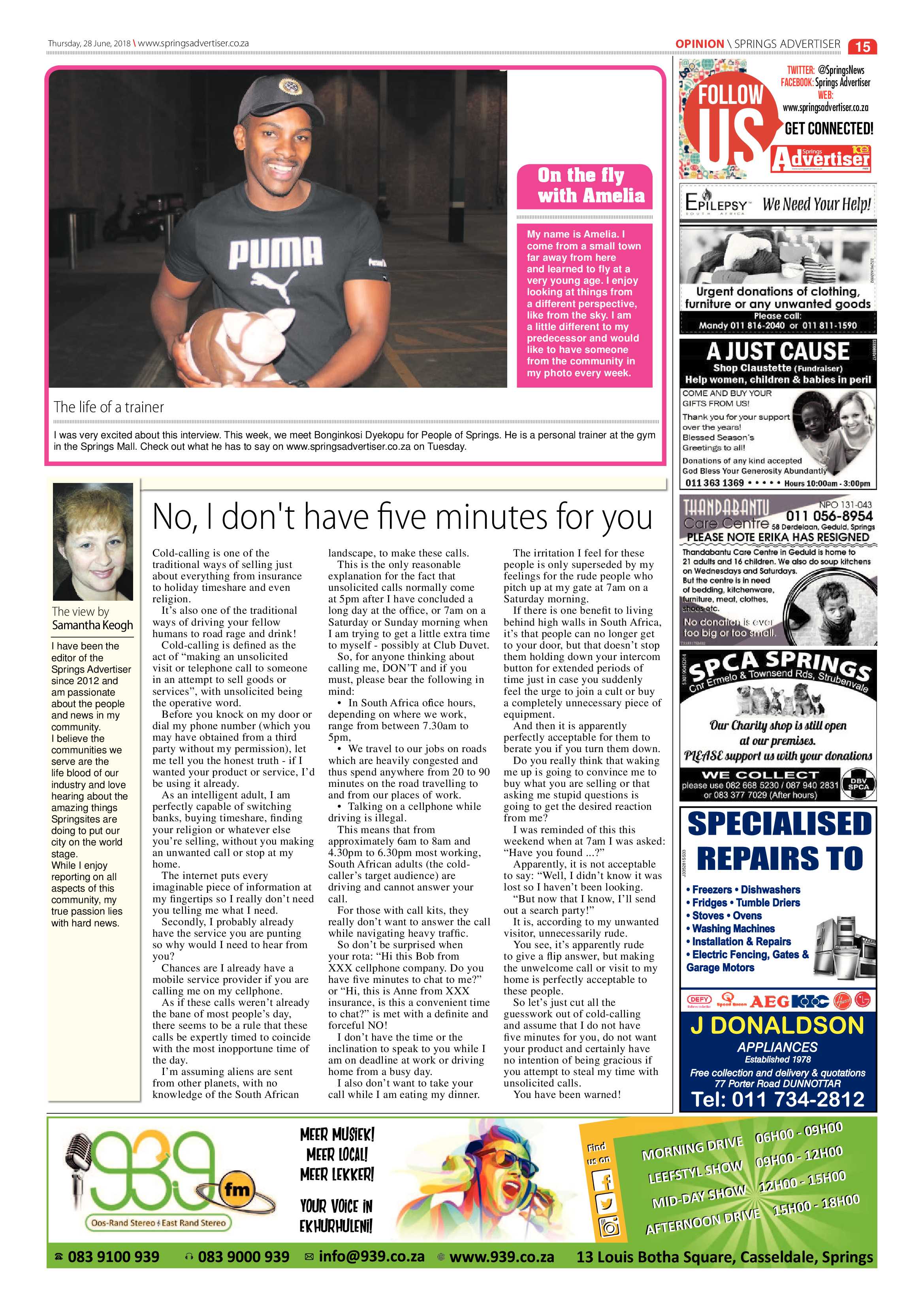 Springs Advertiser 28 June 2018 page 15