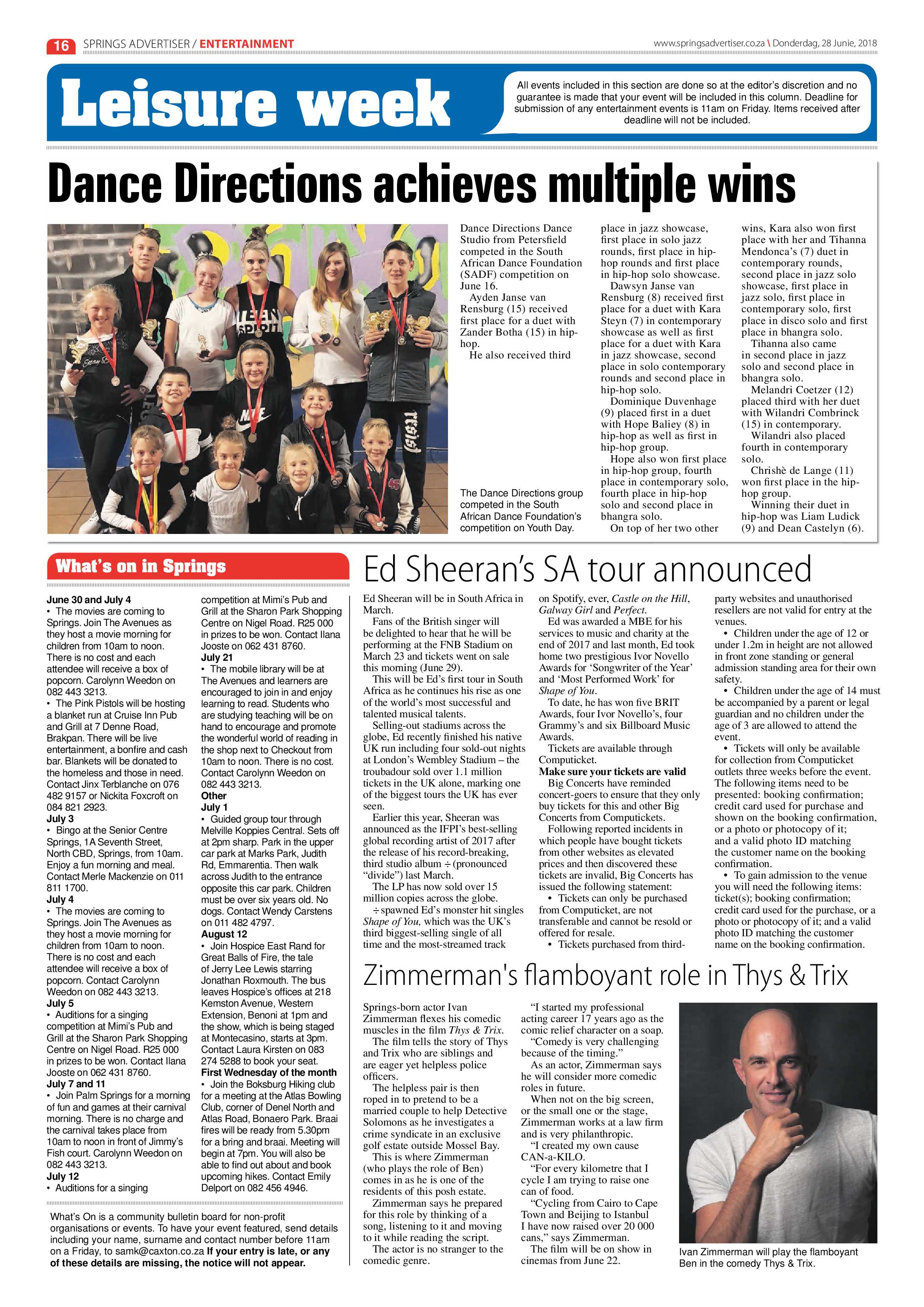 Springs Advertiser 28 June 2018 page 16