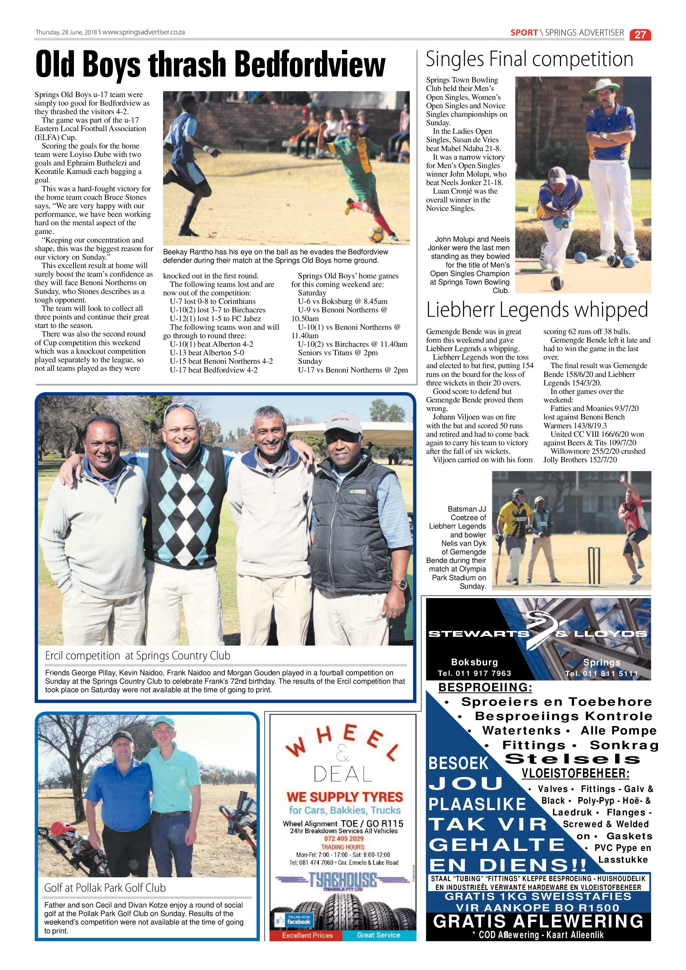 Springs Advertiser 28 June 2018 page 27