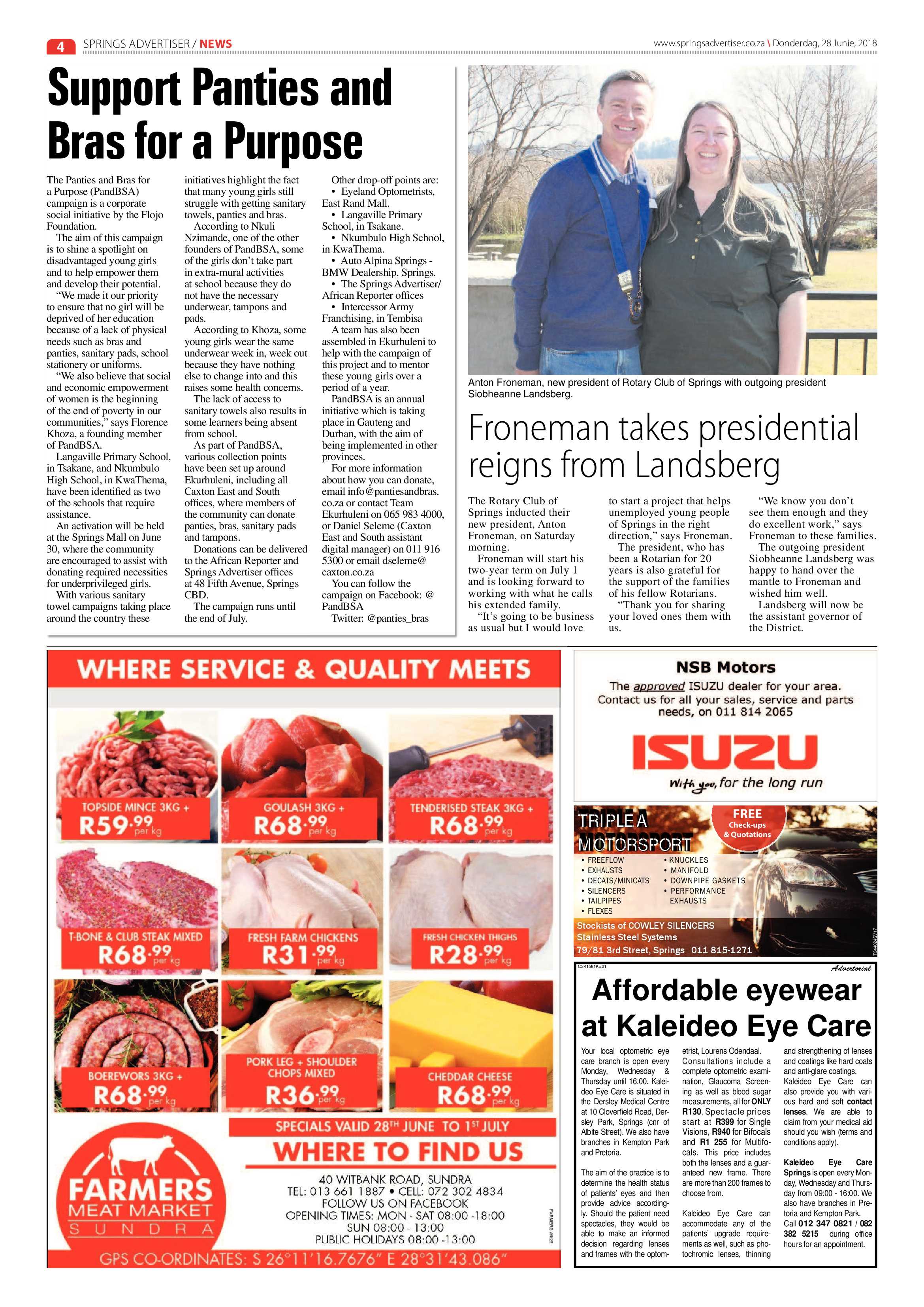 Springs Advertiser 28 June 2018 page 4