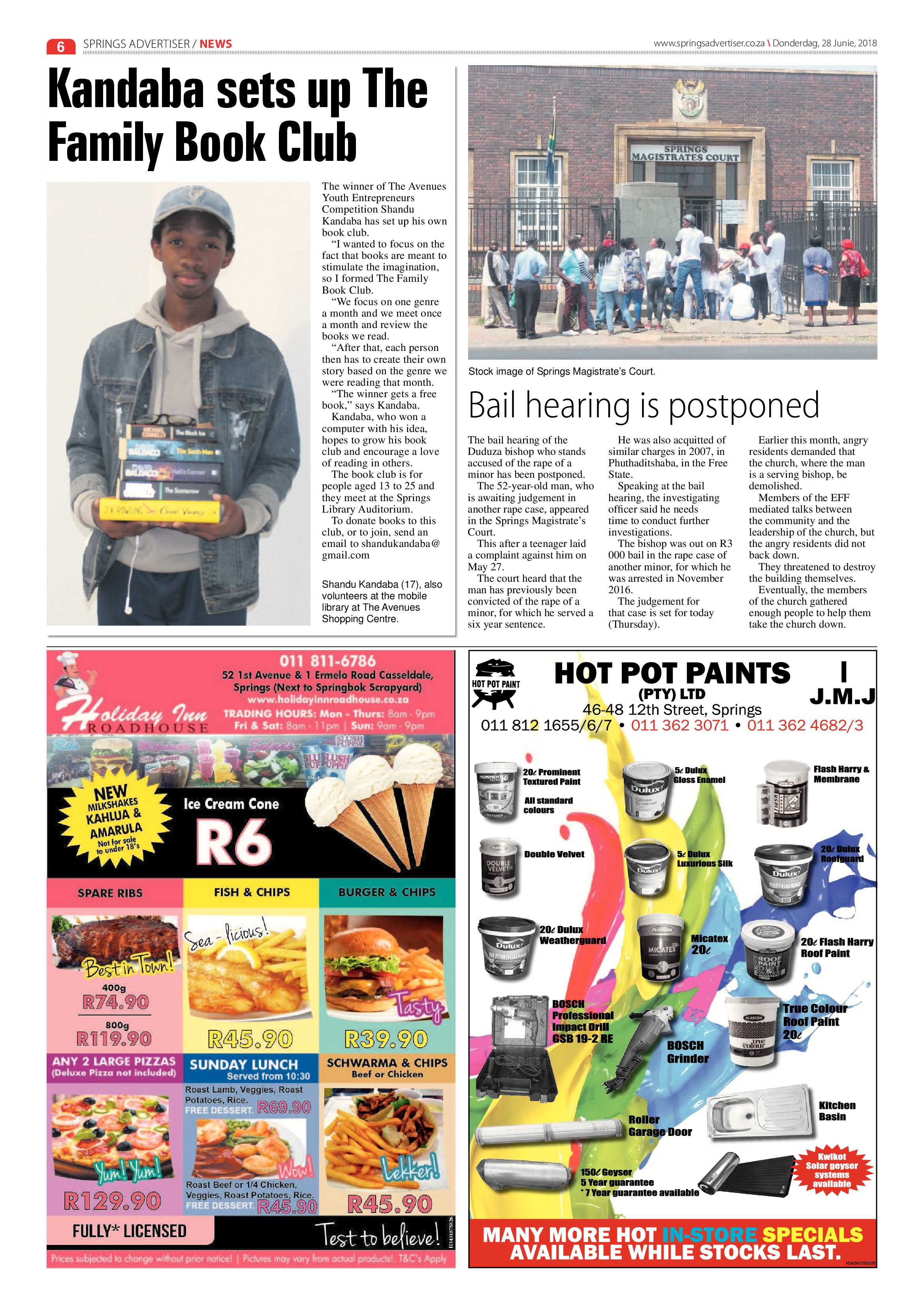 Springs Advertiser 28 June 2018 page 6