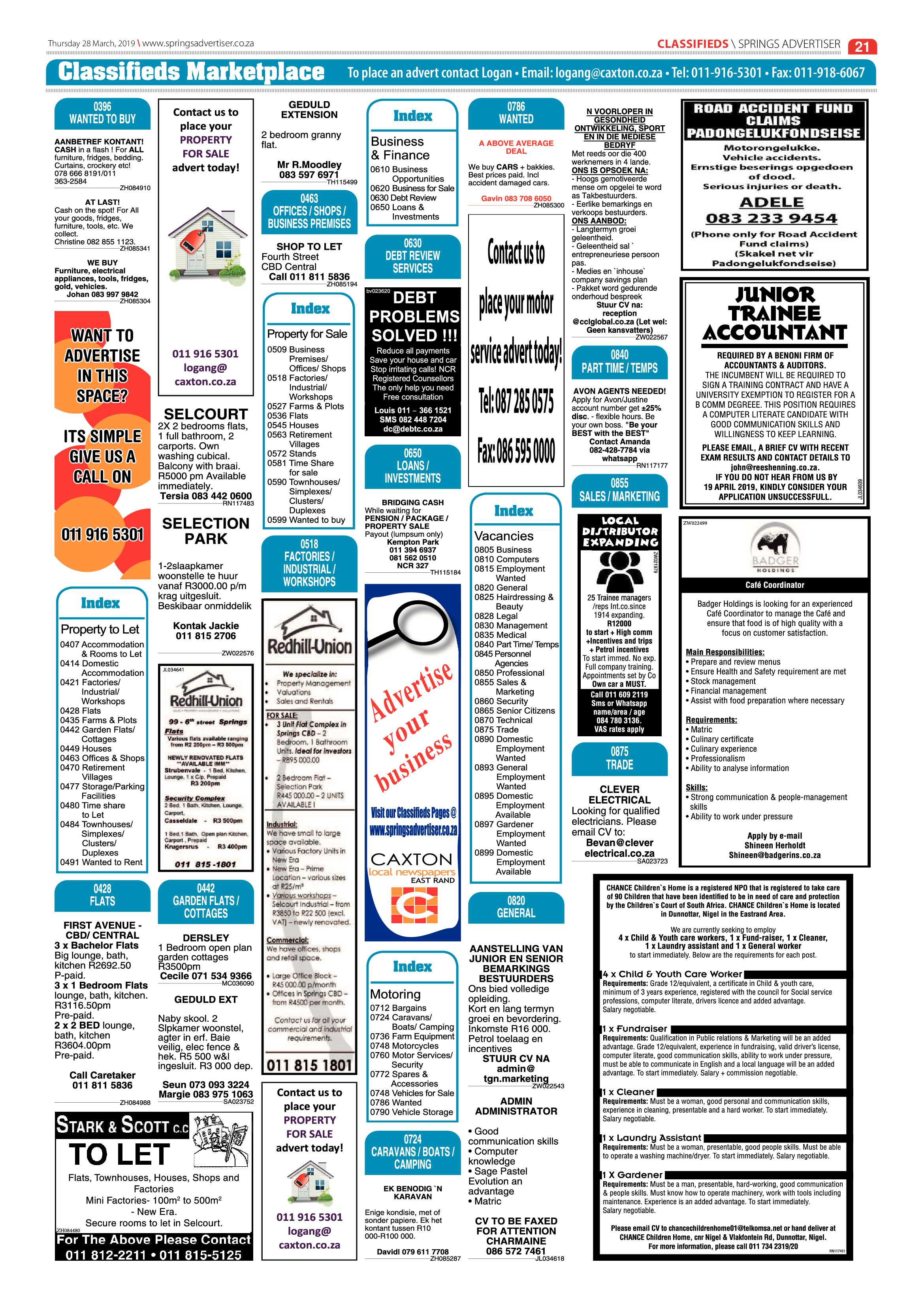 Springs Advertiser 28 March 2019 page 21