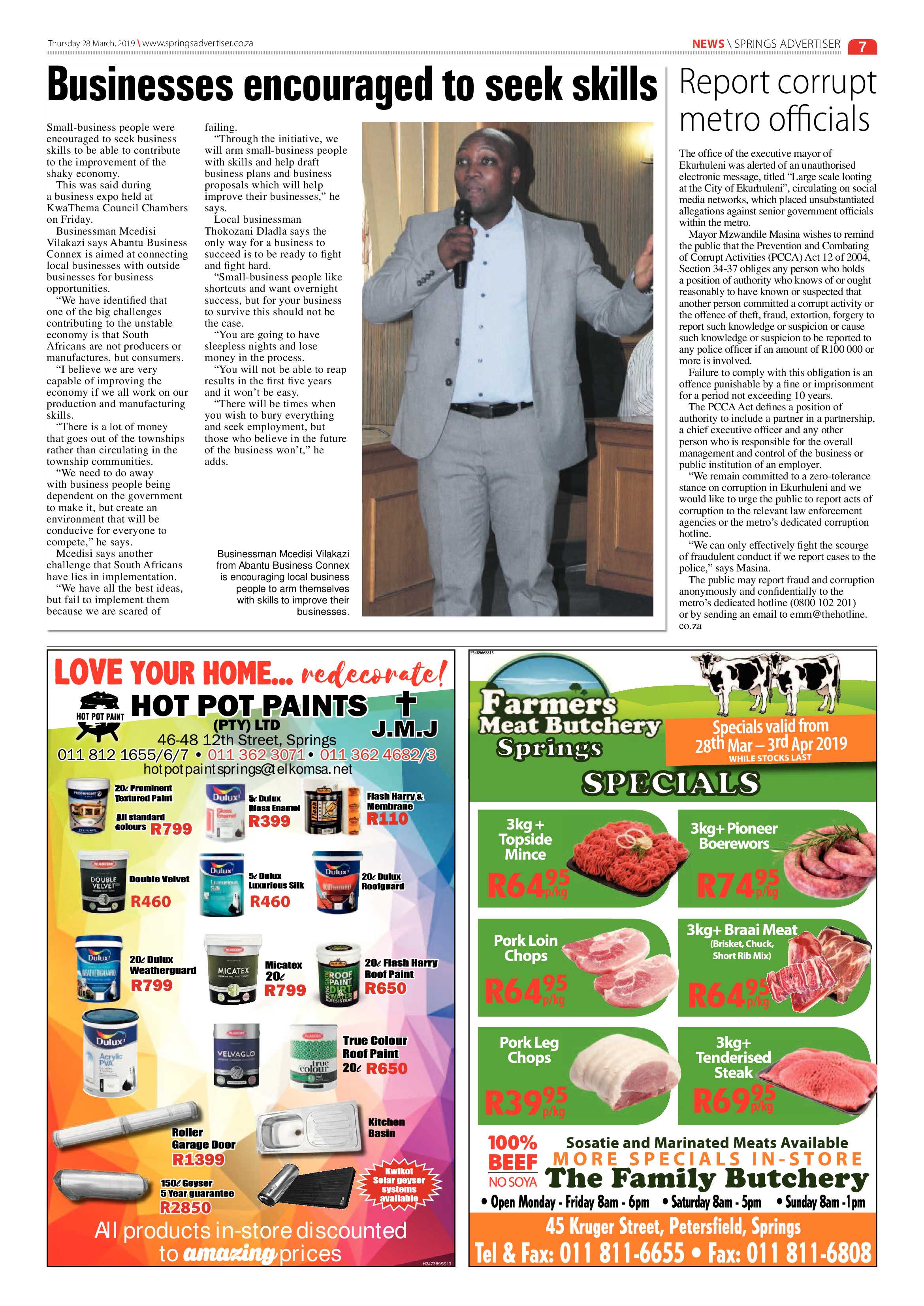 Springs Advertiser 28 March 2019 page 7