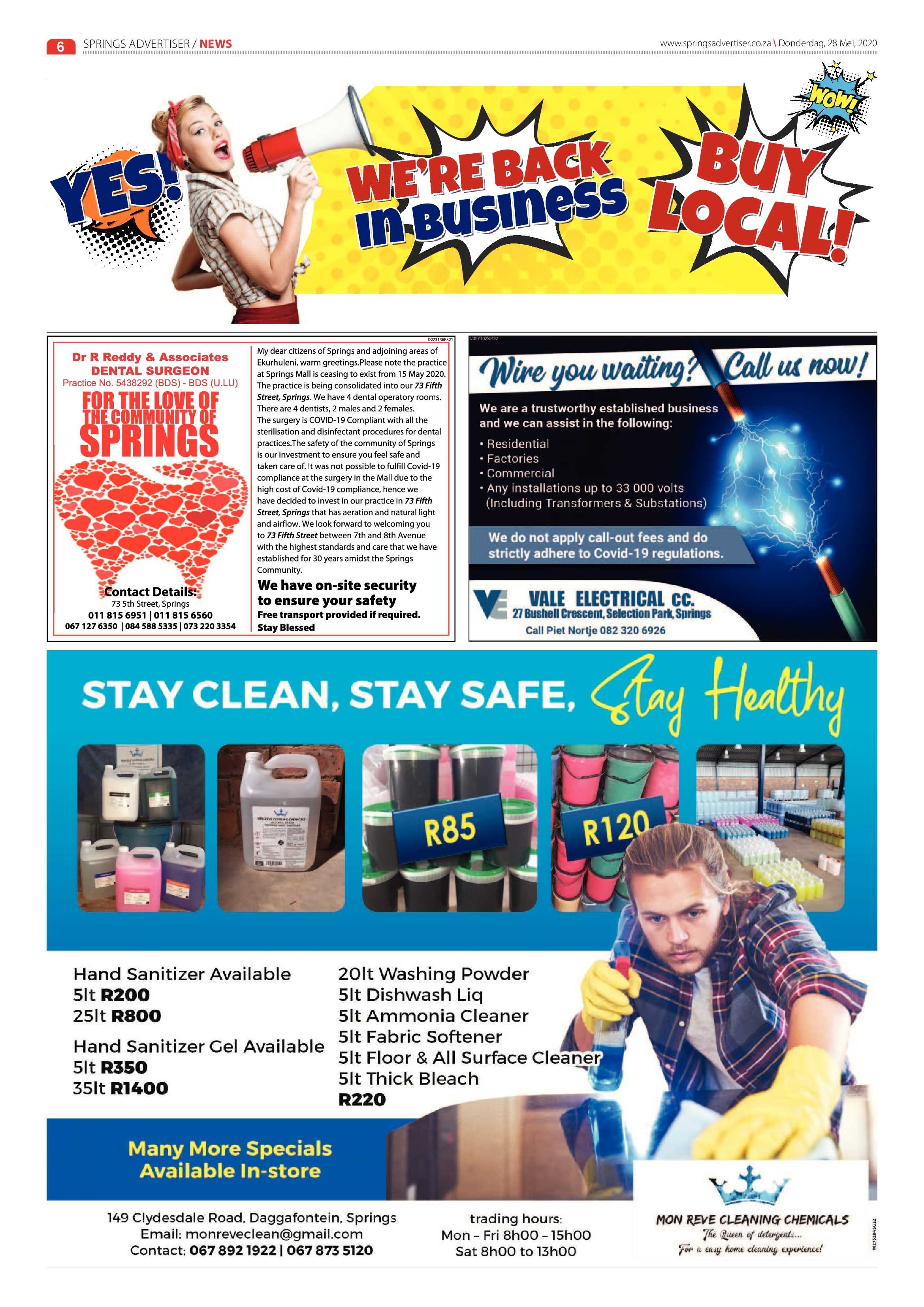 Springs Advertiser 28 May 2020 page 6