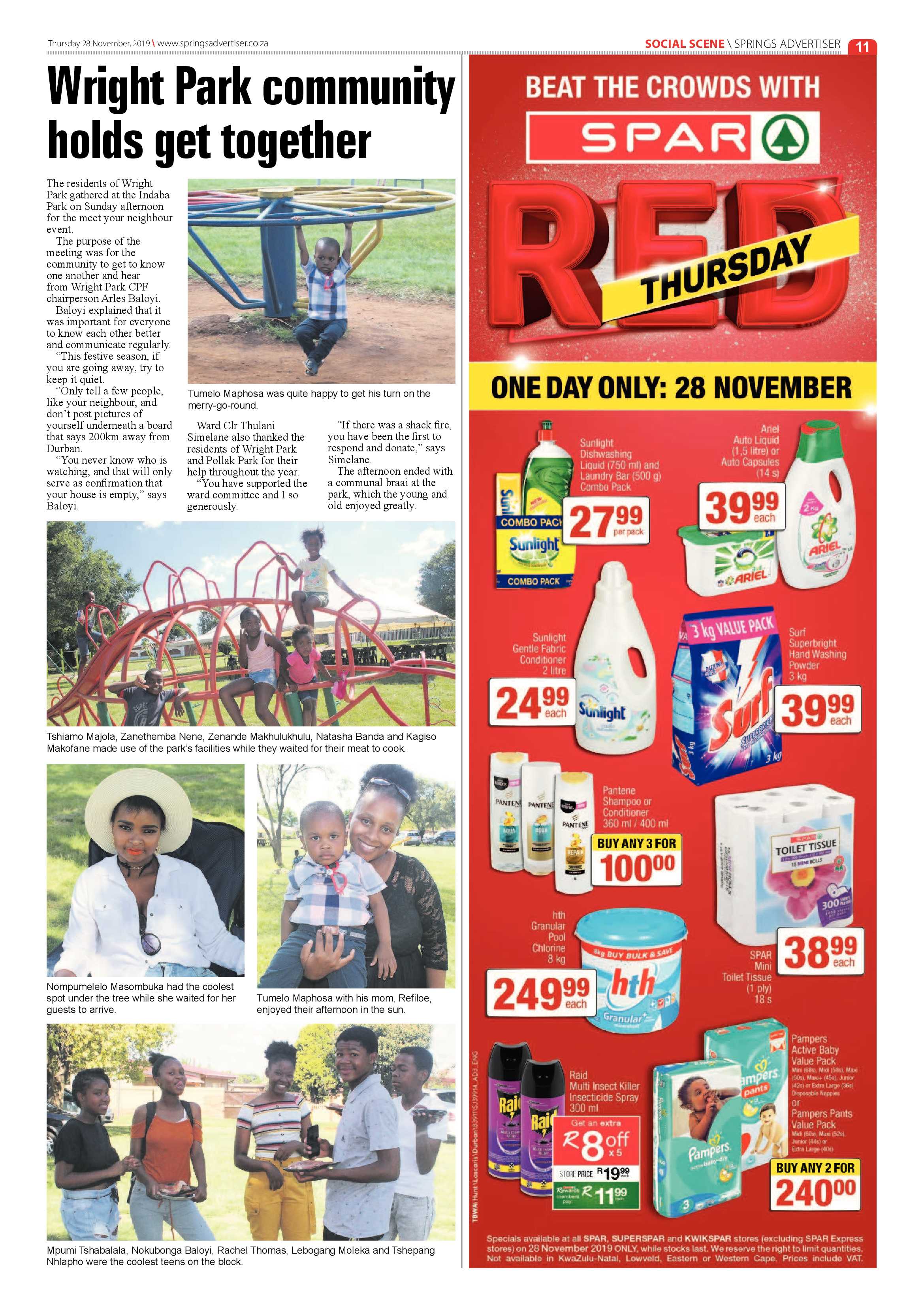 Springs Advertiser 28 November 2019 page 11