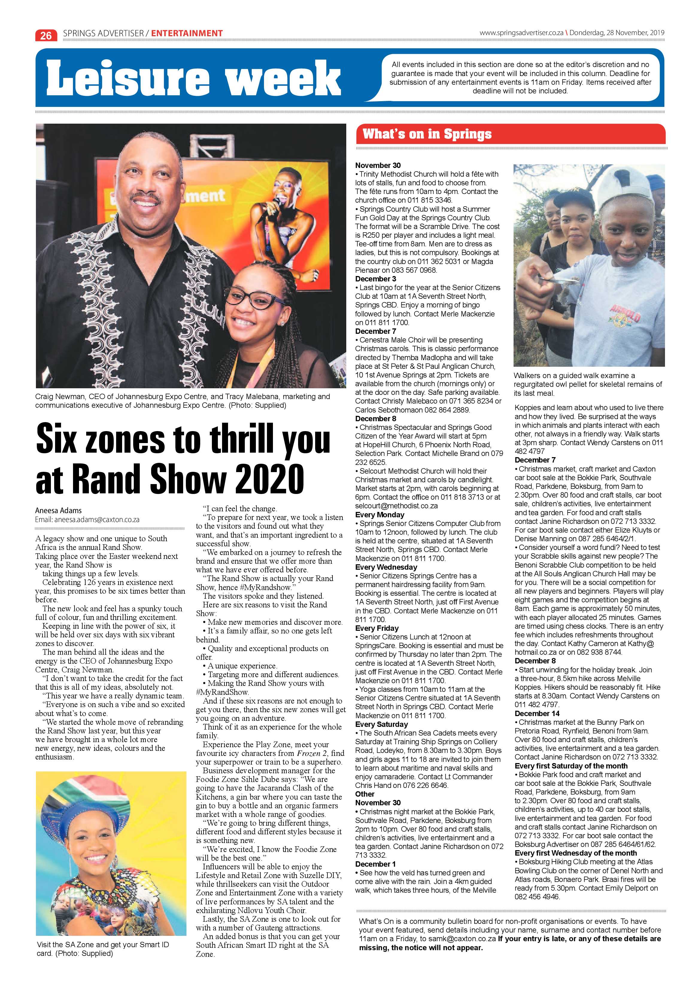 Springs Advertiser 28 November 2019 page 26